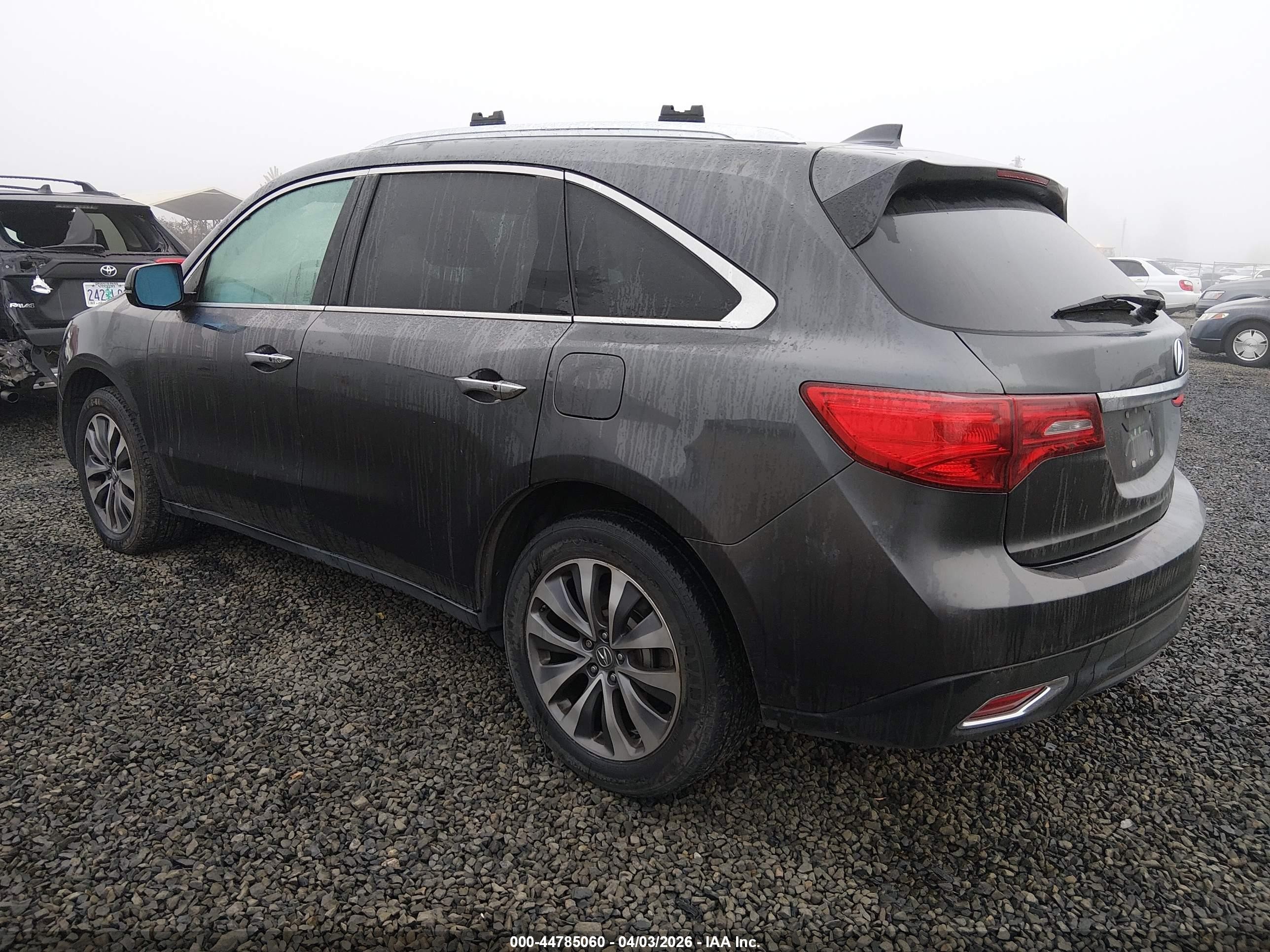 2014 Acura Mdx Technology Package Gray vin: 5FRYD4H4XEB005221