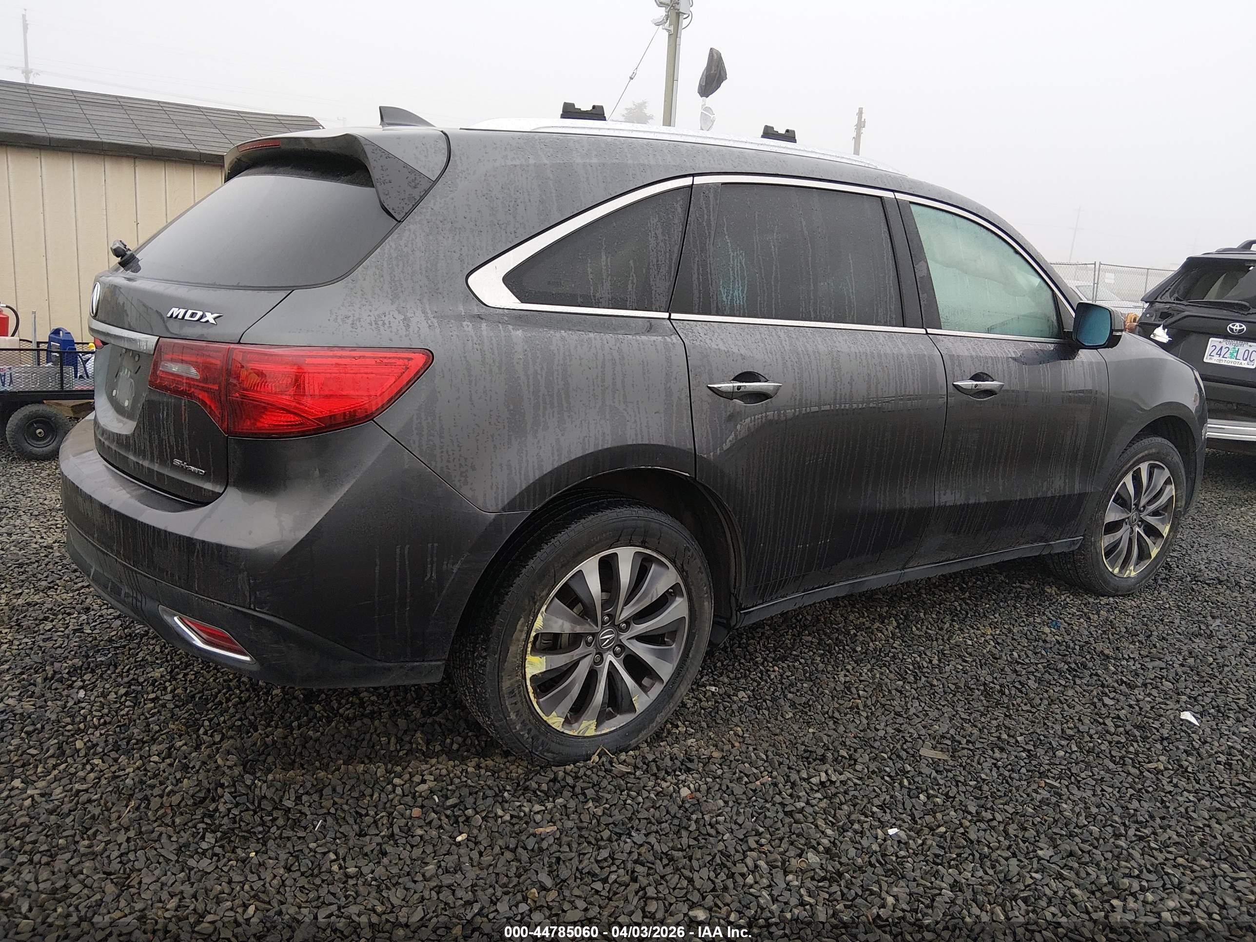 2014 Acura Mdx Technology Package Gray vin: 5FRYD4H4XEB005221