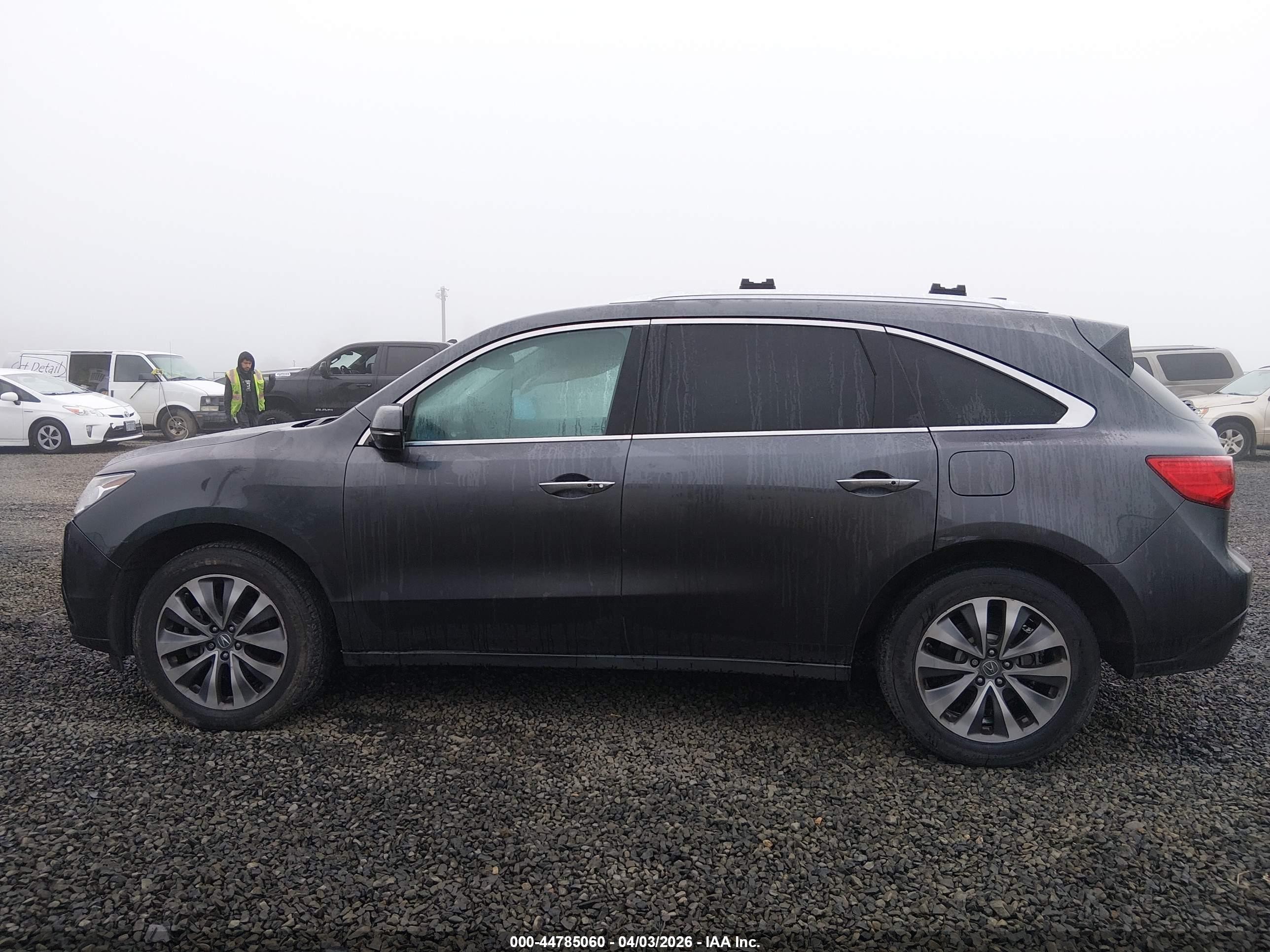 2014 Acura Mdx Technology Package Gray vin: 5FRYD4H4XEB005221