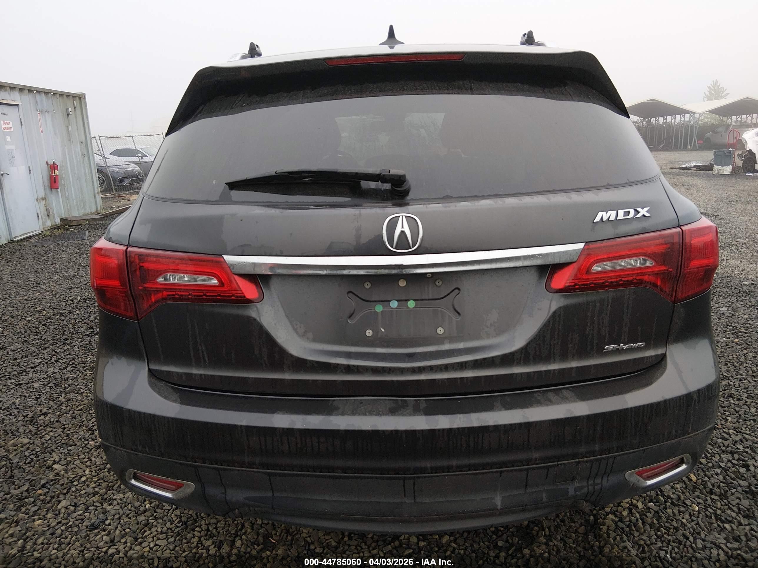 2014 Acura Mdx Technology Package Gray vin: 5FRYD4H4XEB005221