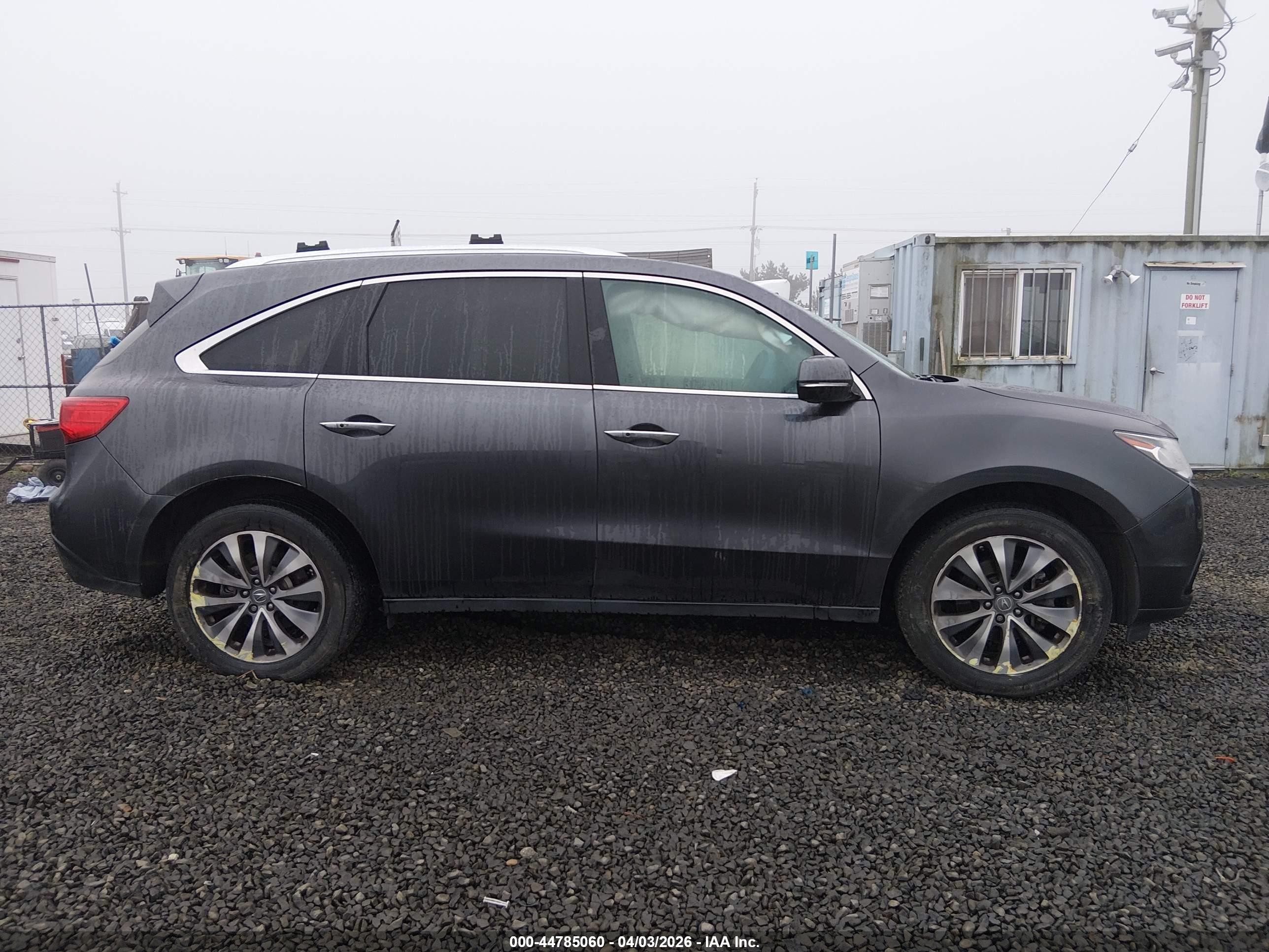 2014 Acura Mdx Technology Package Gray vin: 5FRYD4H4XEB005221