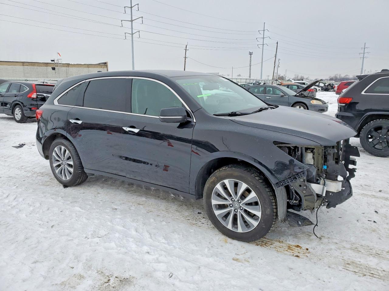 2014 Acura Mdx Technology Black vin: 5FRYD4H4XEB024934