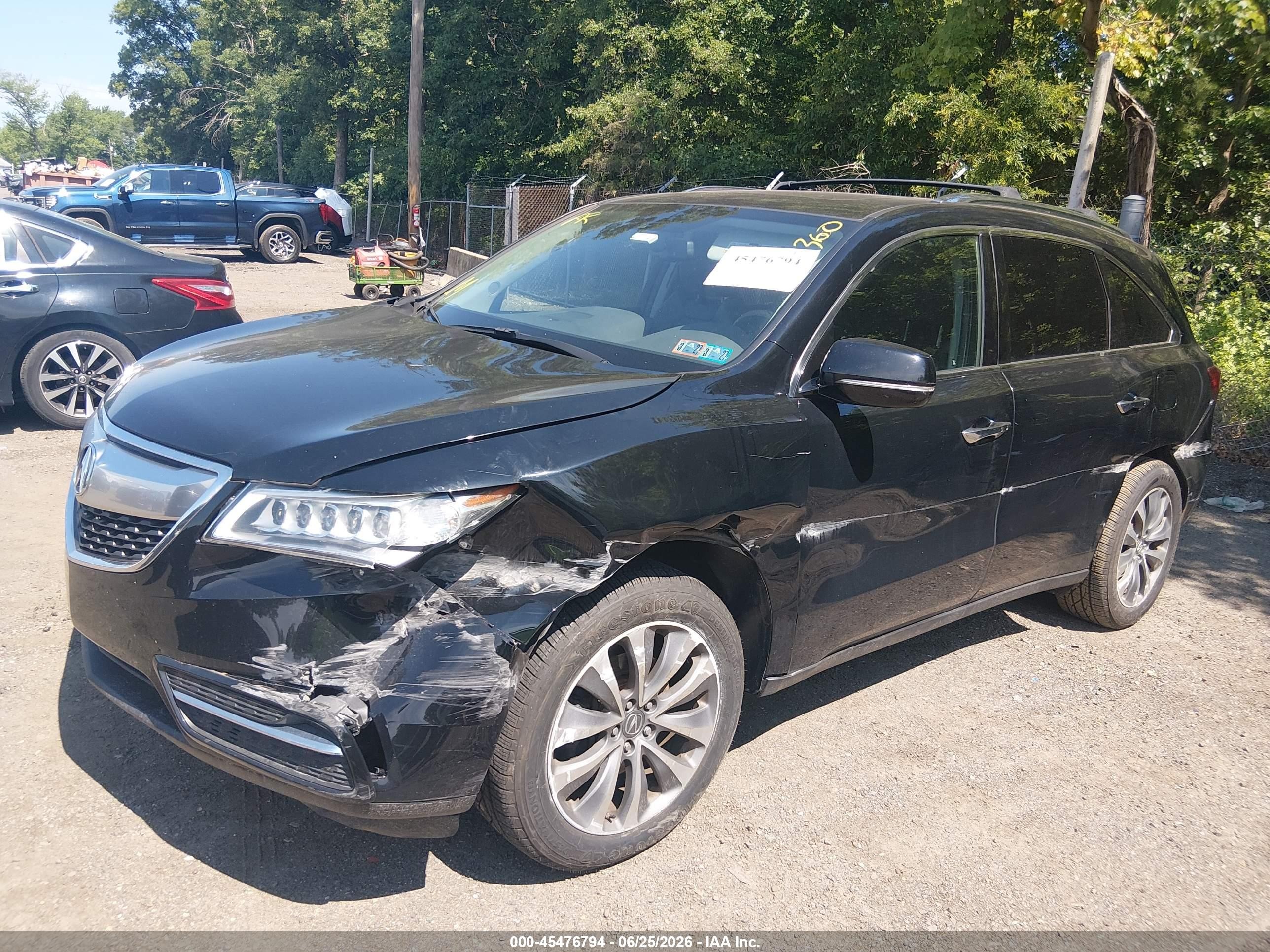 2014 Acura Mdx Technology Package Black vin: 5FRYD4H4XEB046173