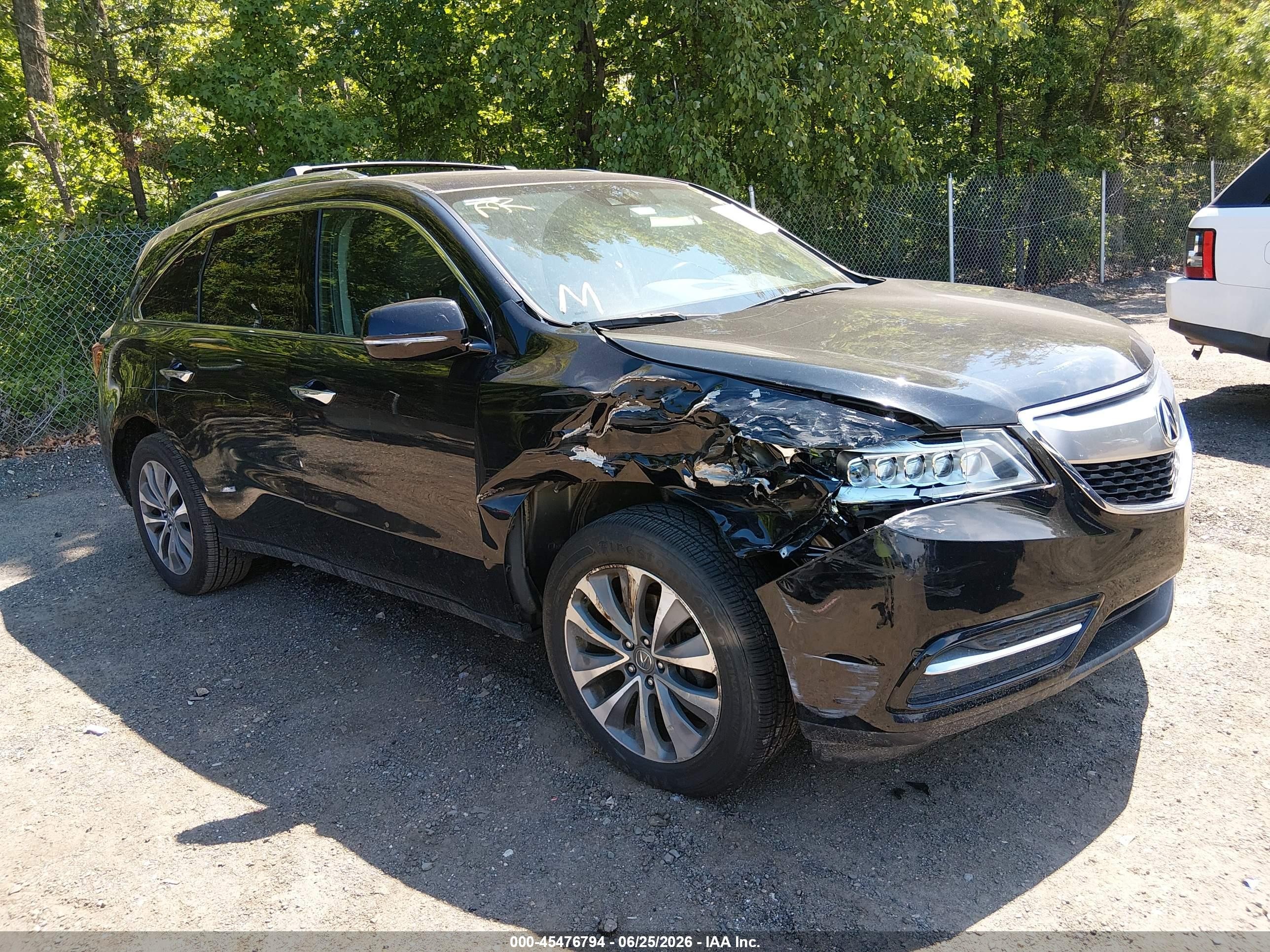 2014 Acura Mdx Technology Package Black vin: 5FRYD4H4XEB046173