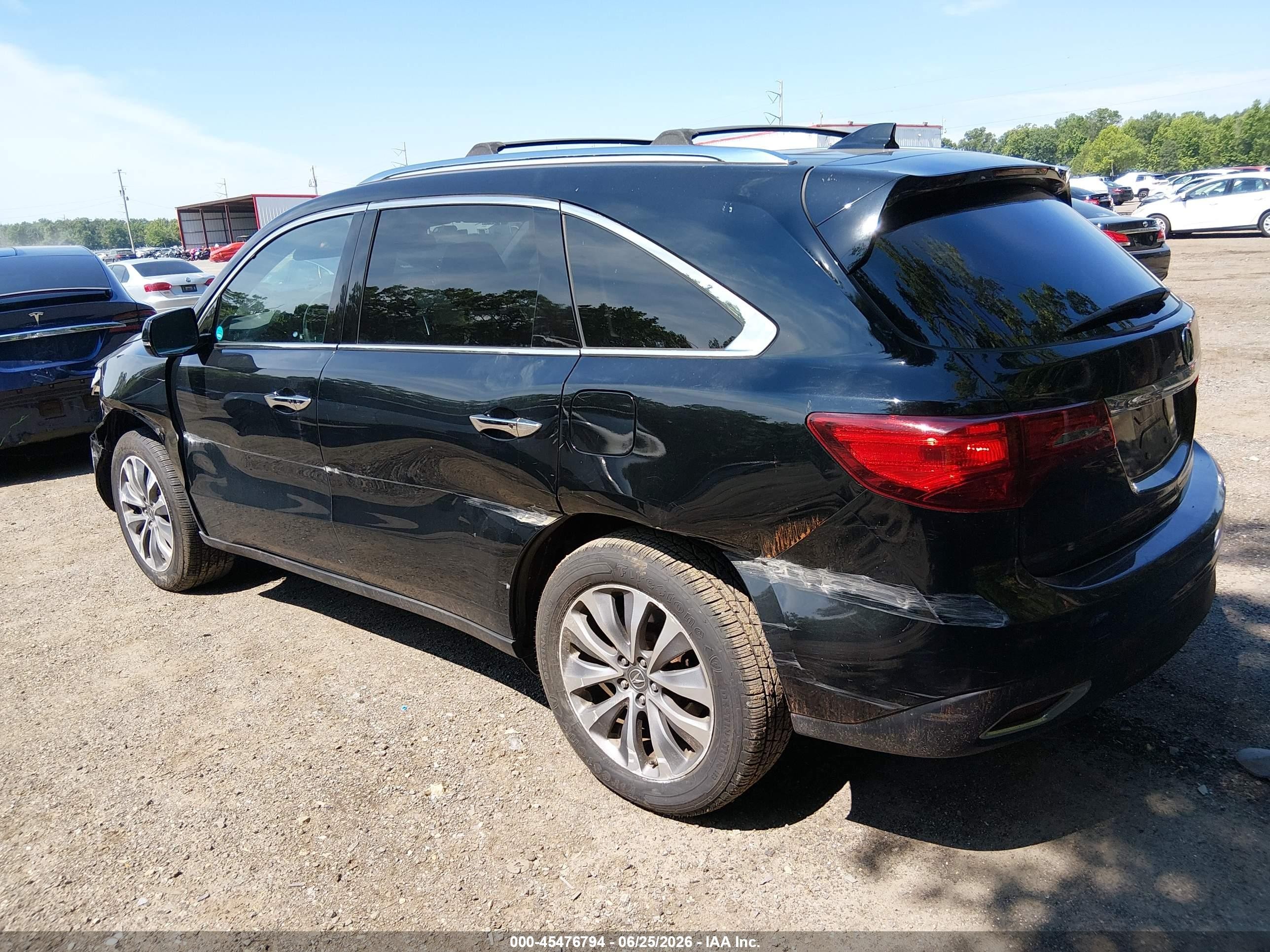 2014 Acura Mdx Technology Package Black vin: 5FRYD4H4XEB046173