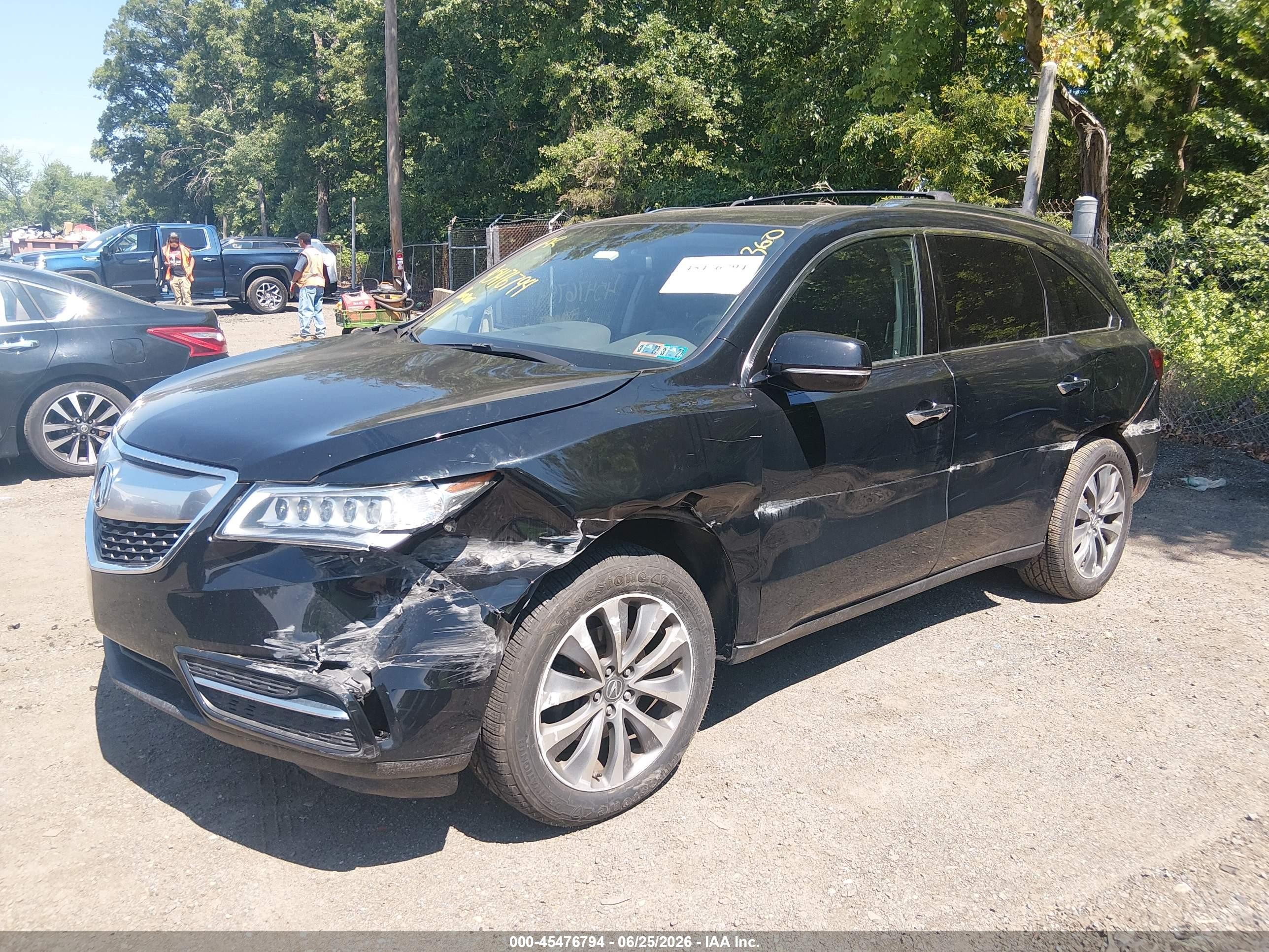 2014 Acura Mdx Technology Package Black vin: 5FRYD4H4XEB046173