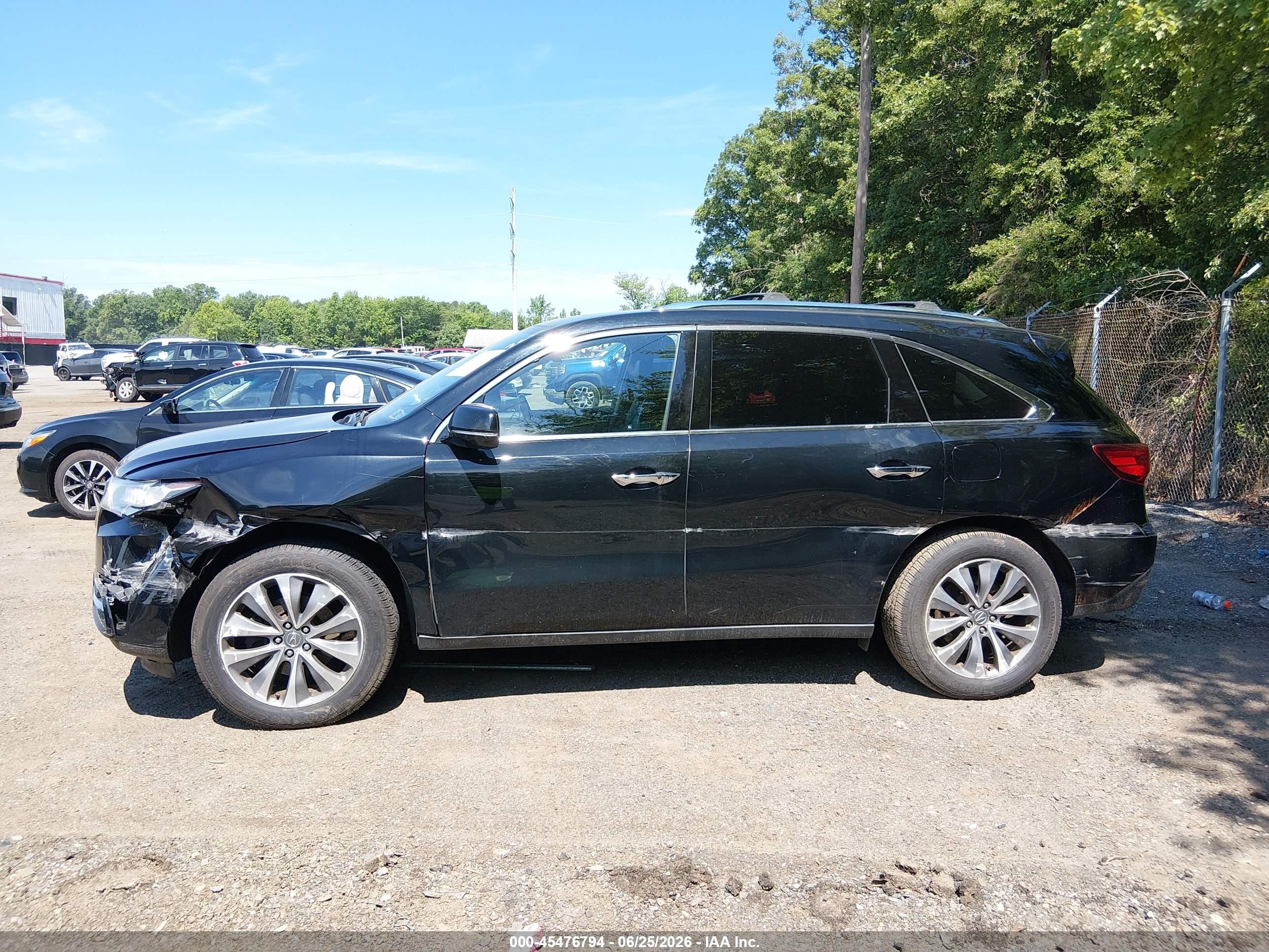 2014 Acura Mdx Technology Package Black vin: 5FRYD4H4XEB046173