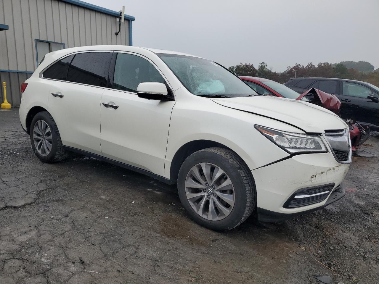 2014 Acura Mdx Technology White vin: 5FRYD4H4XEB050062