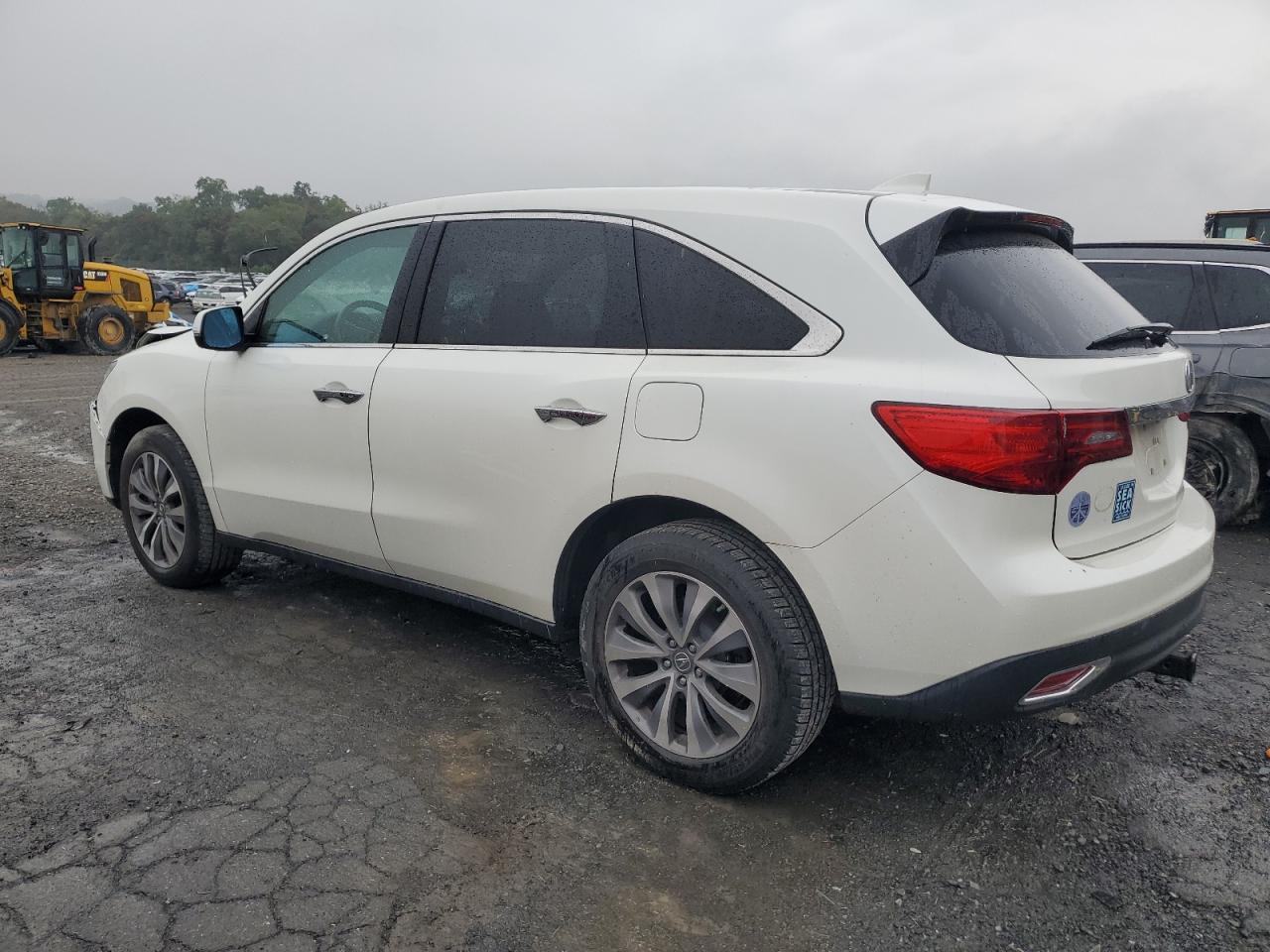 2014 Acura Mdx Technology White vin: 5FRYD4H4XEB050062