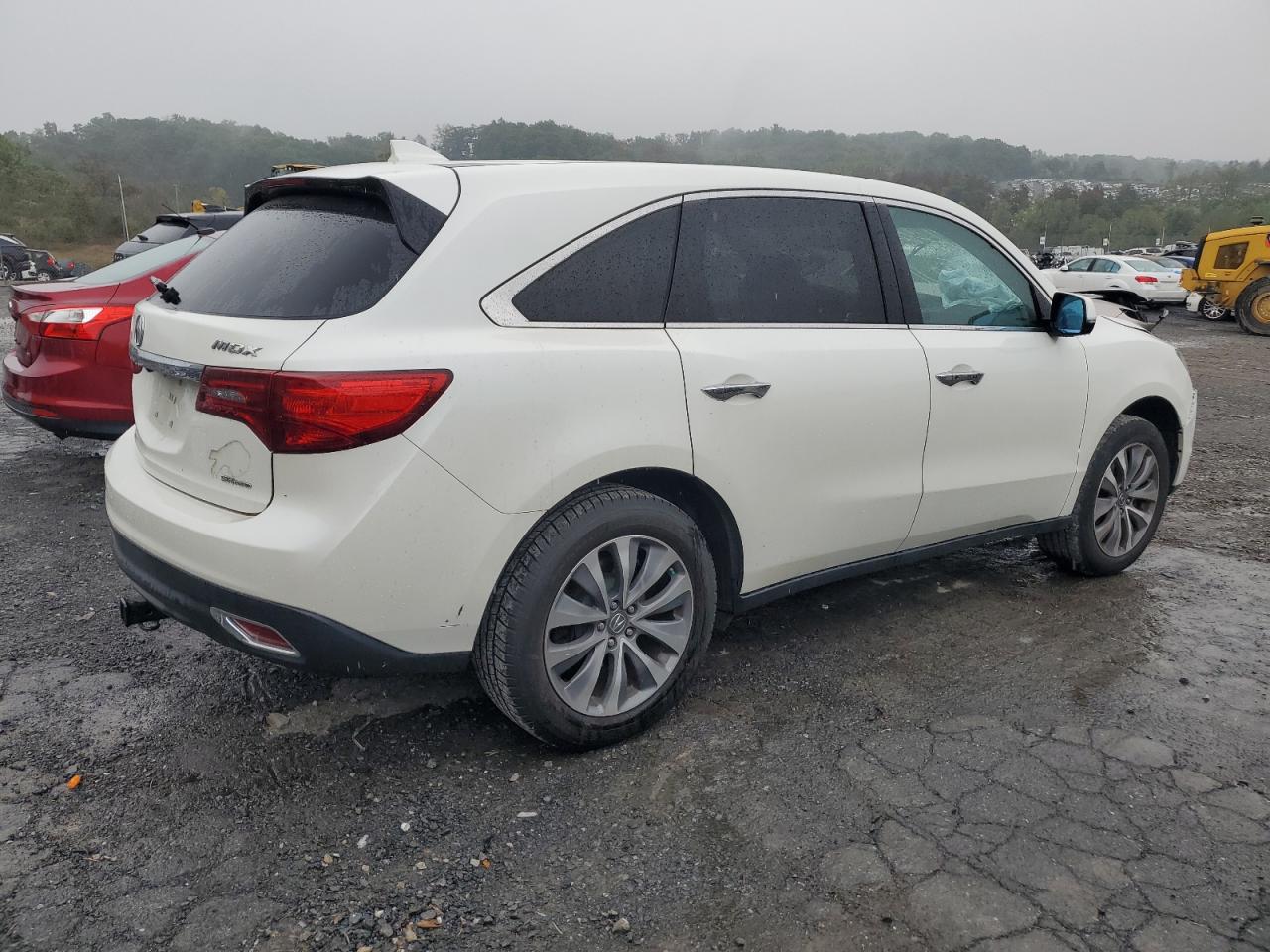 2014 Acura Mdx Technology White vin: 5FRYD4H4XEB050062