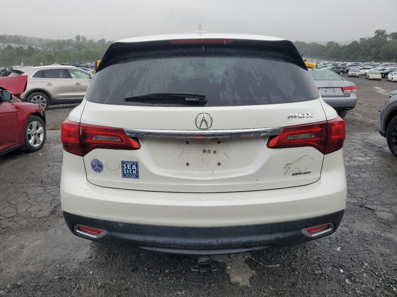 2014 Acura Mdx Technology White vin: 5FRYD4H4XEB050062