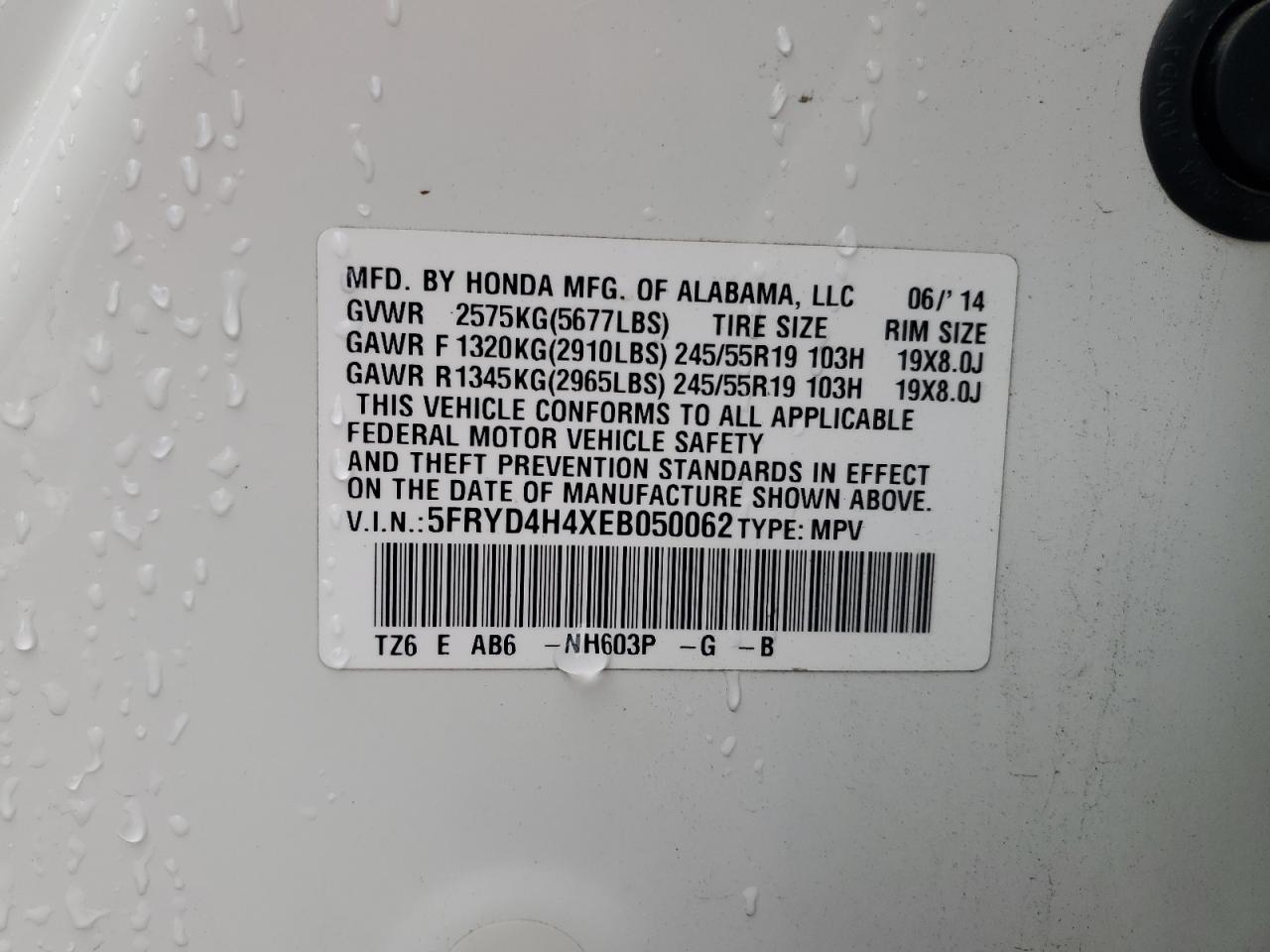 2014 Acura Mdx Technology White vin: 5FRYD4H4XEB050062