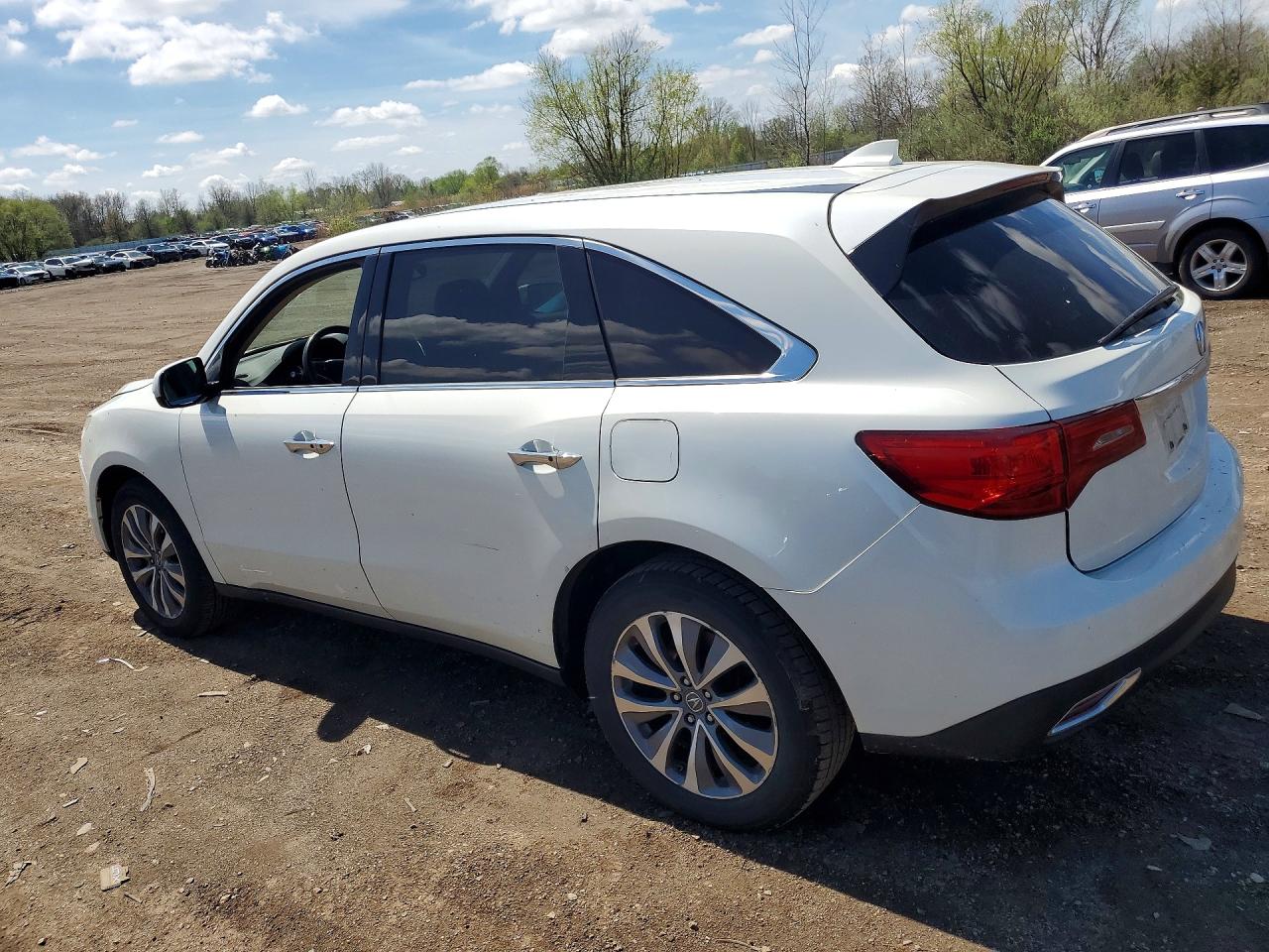 2015 Acura Mdx Technology White vin: 5FRYD4H4XFB014440