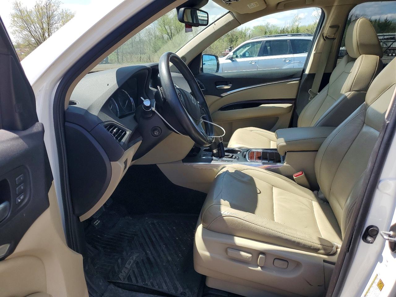 2015 Acura Mdx Technology White vin: 5FRYD4H4XFB014440