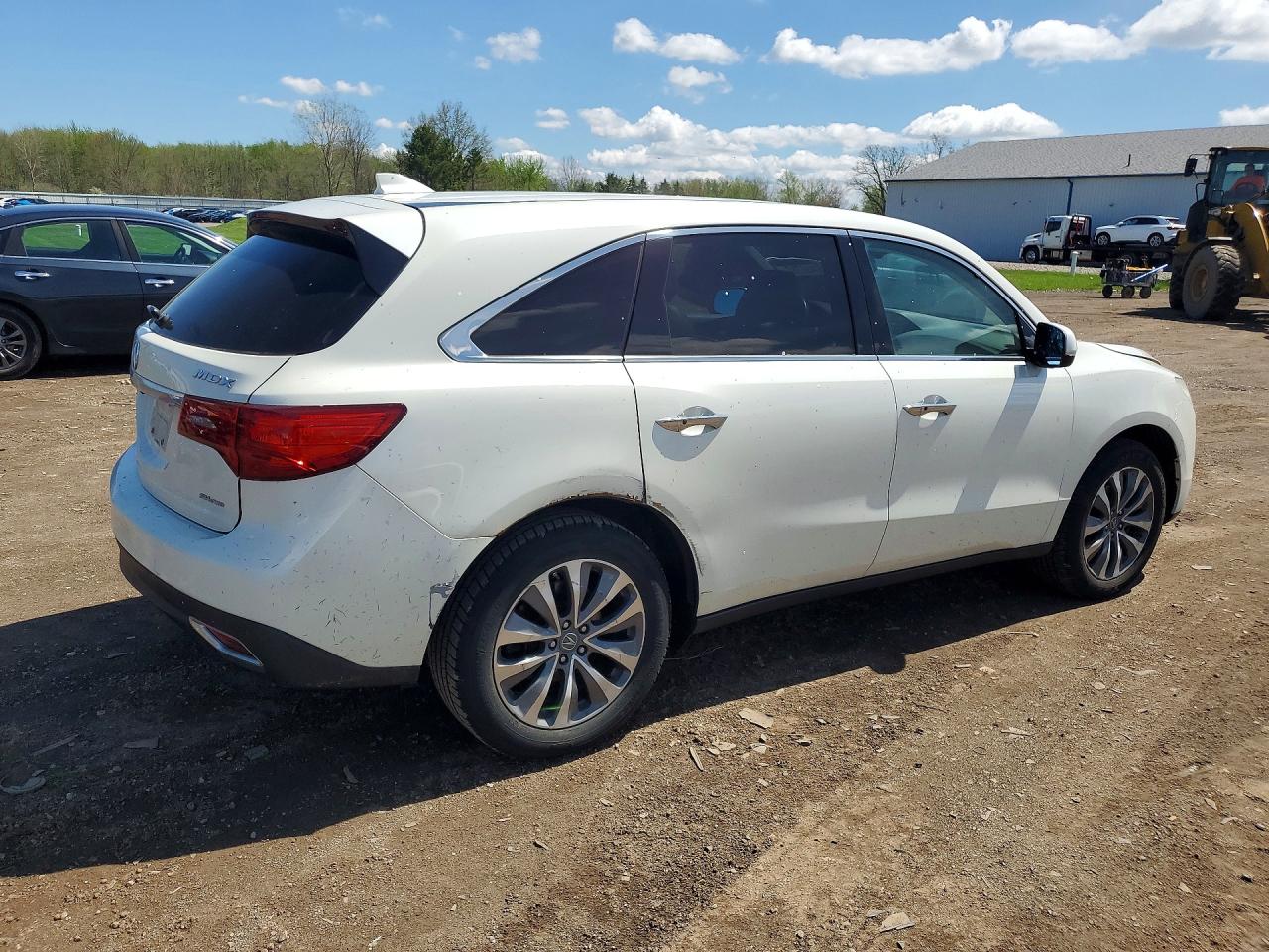 2015 Acura Mdx Technology White vin: 5FRYD4H4XFB014440