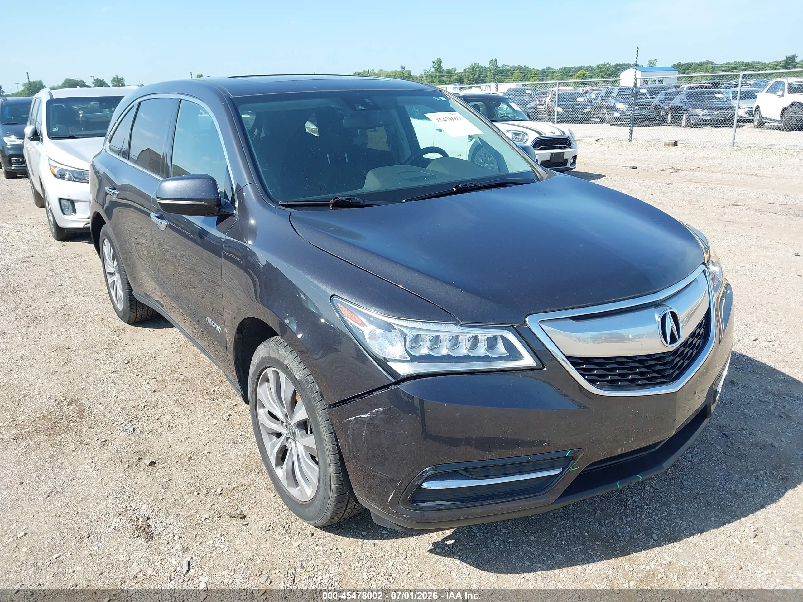 2015 Acura Mdx Technology Package Gray vin: 5FRYD4H4XFB019721