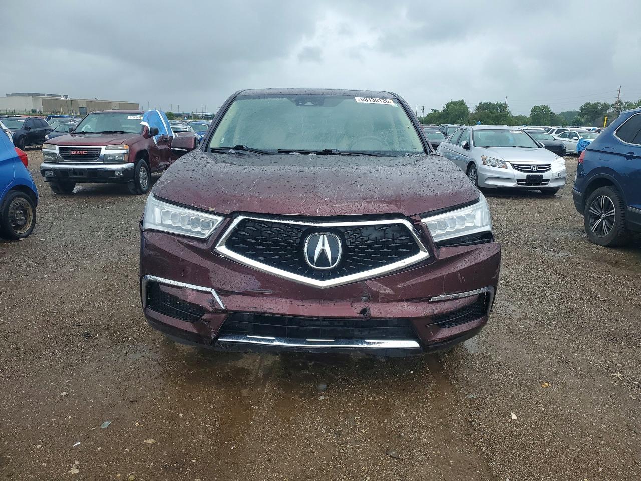 2017 Acura Mdx Technology Бордовый vin: 5FRYD4H53HB006076