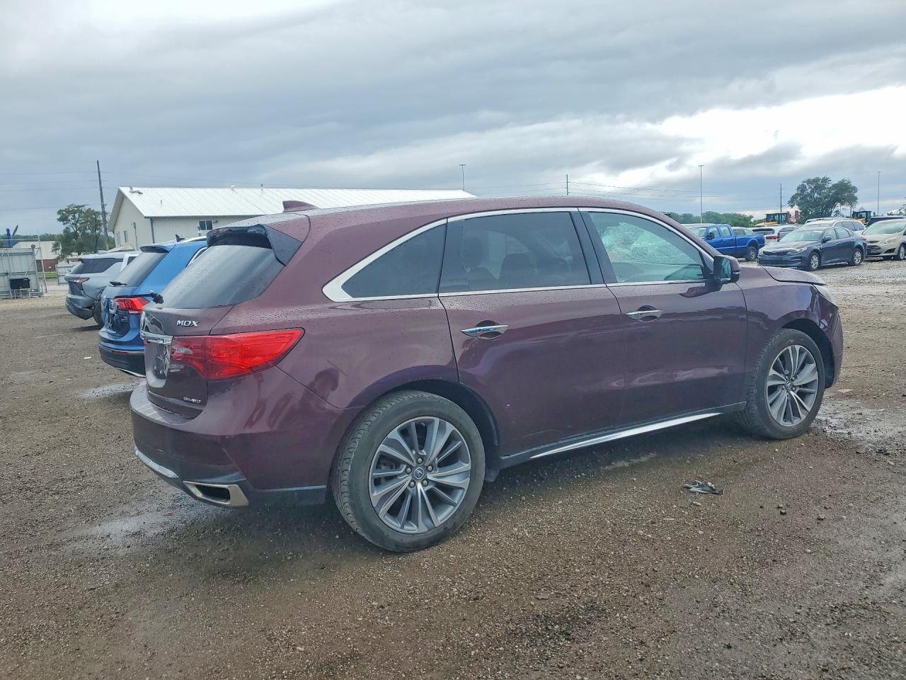 2017 Acura Mdx Technology Бордовый vin: 5FRYD4H53HB006076