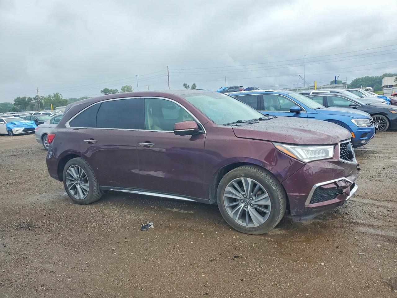 2017 Acura Mdx Technology Бордовый vin: 5FRYD4H53HB006076
