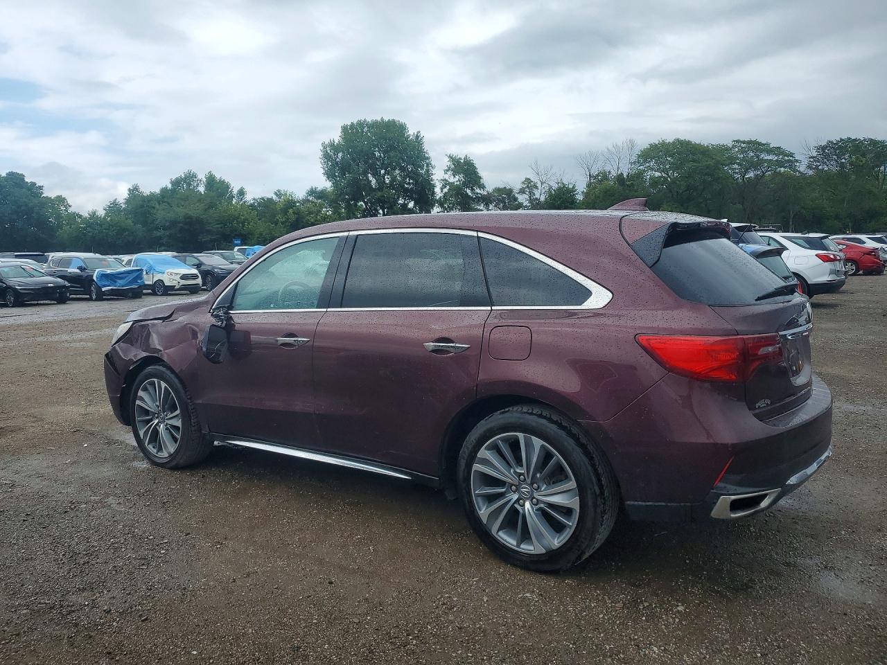 2017 Acura Mdx Technology Бордовый vin: 5FRYD4H53HB006076
