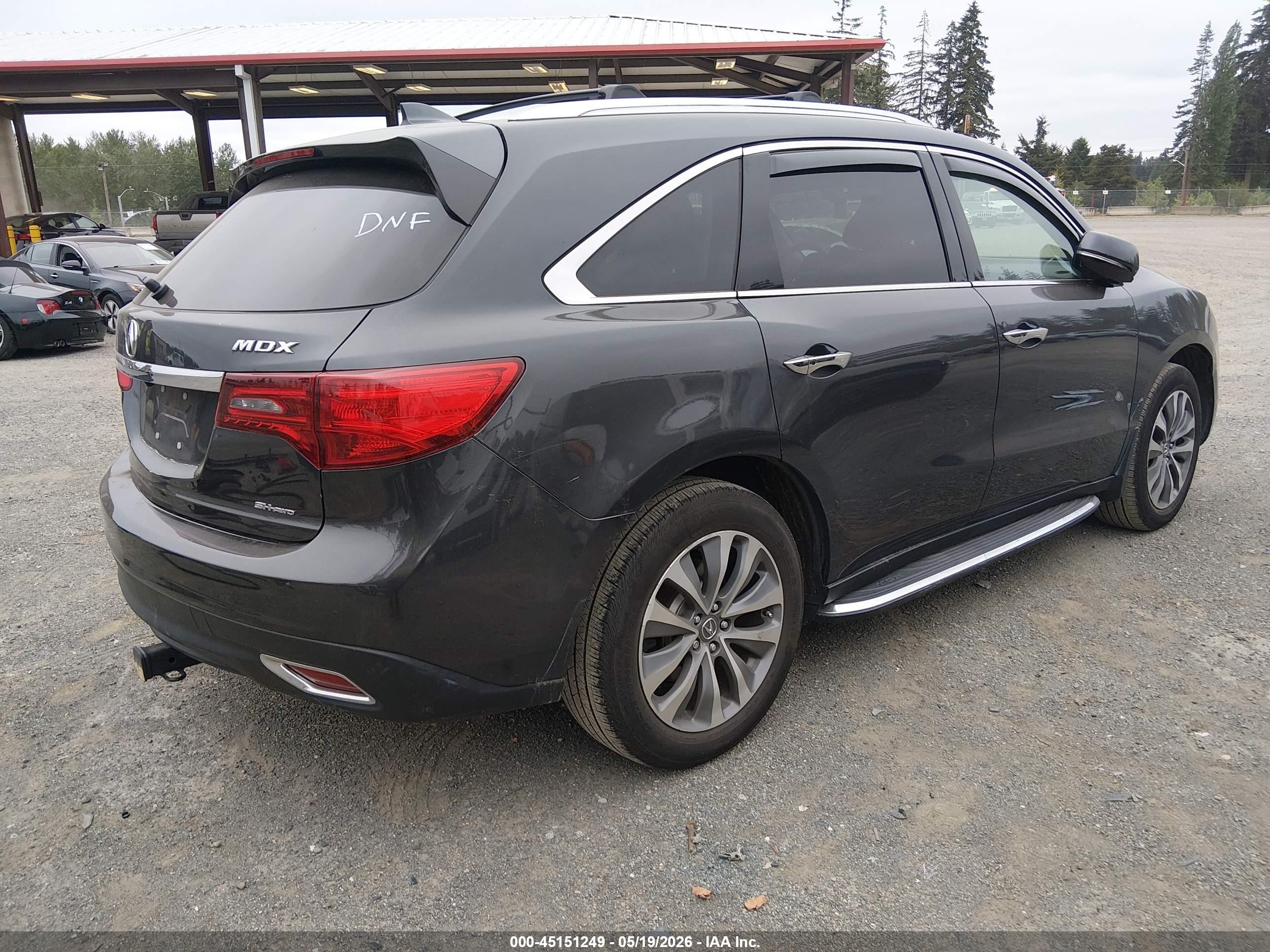 2014 Acura Mdx Technology Pkg W/entertainment Pkg Gray vin: 5FRYD4H60EB015452