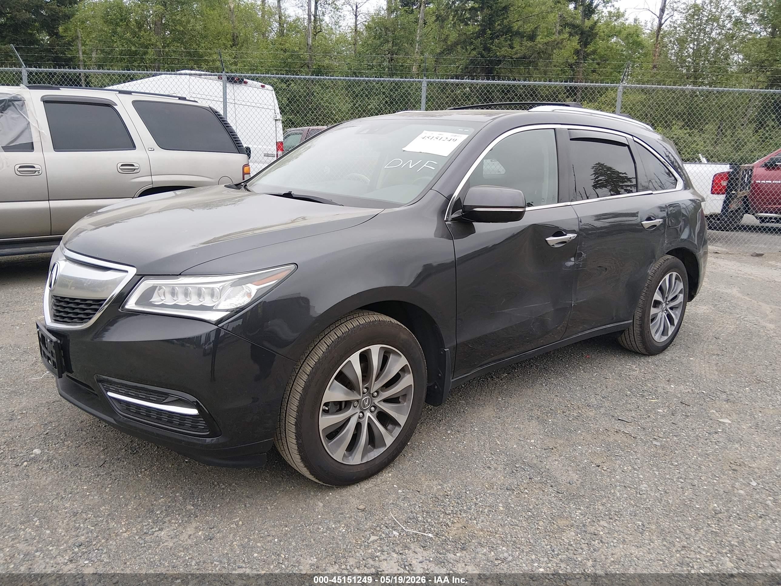 2014 Acura Mdx Technology Pkg W/entertainment Pkg Gray vin: 5FRYD4H60EB015452