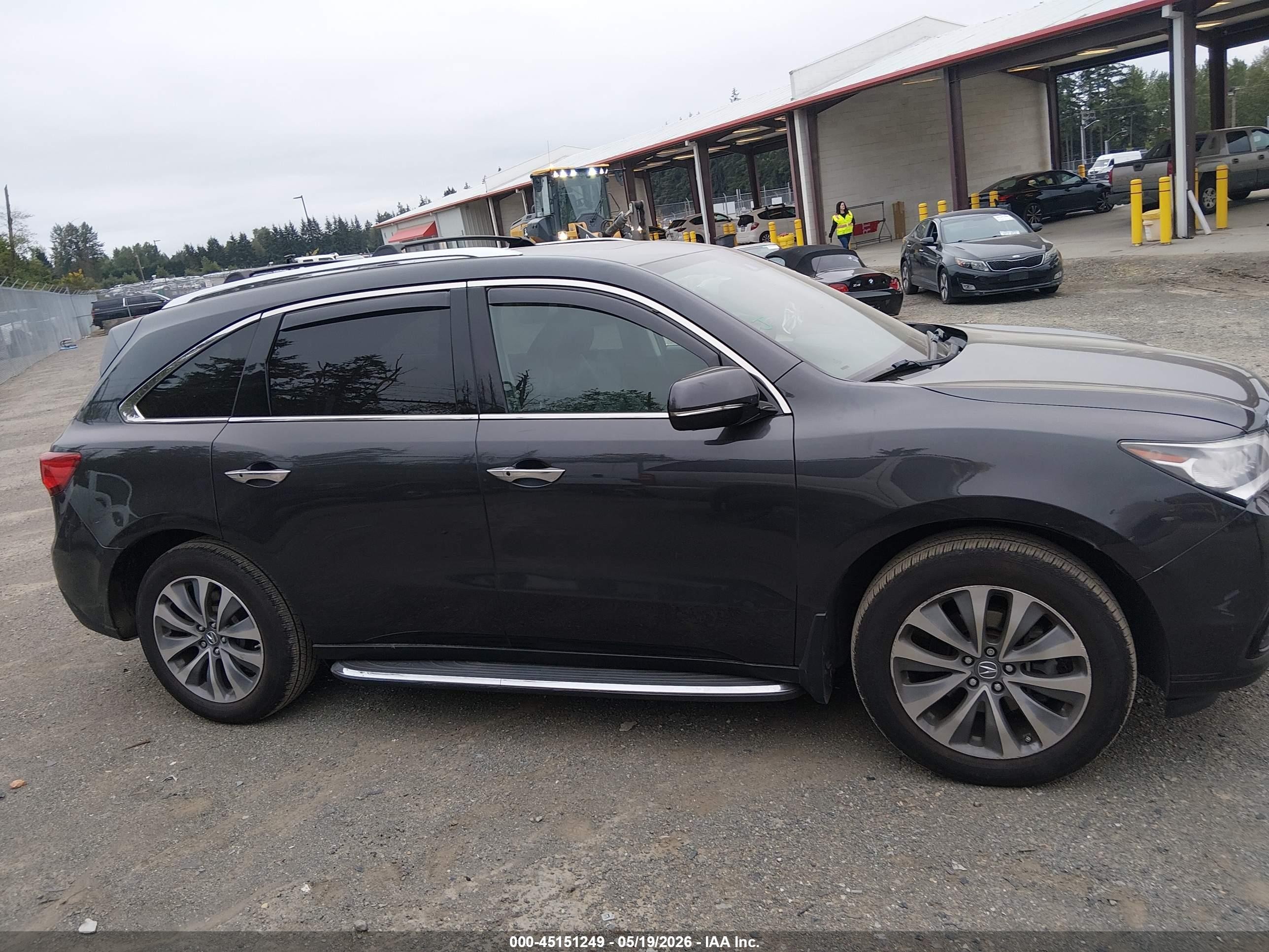 2014 Acura Mdx Technology Pkg W/entertainment Pkg Gray vin: 5FRYD4H60EB015452