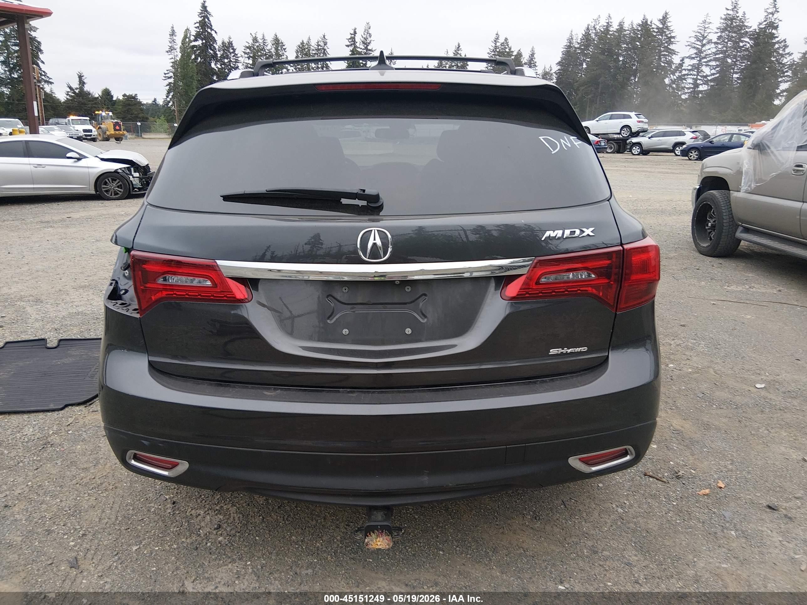 2014 Acura Mdx Technology Pkg W/entertainment Pkg Gray vin: 5FRYD4H60EB015452