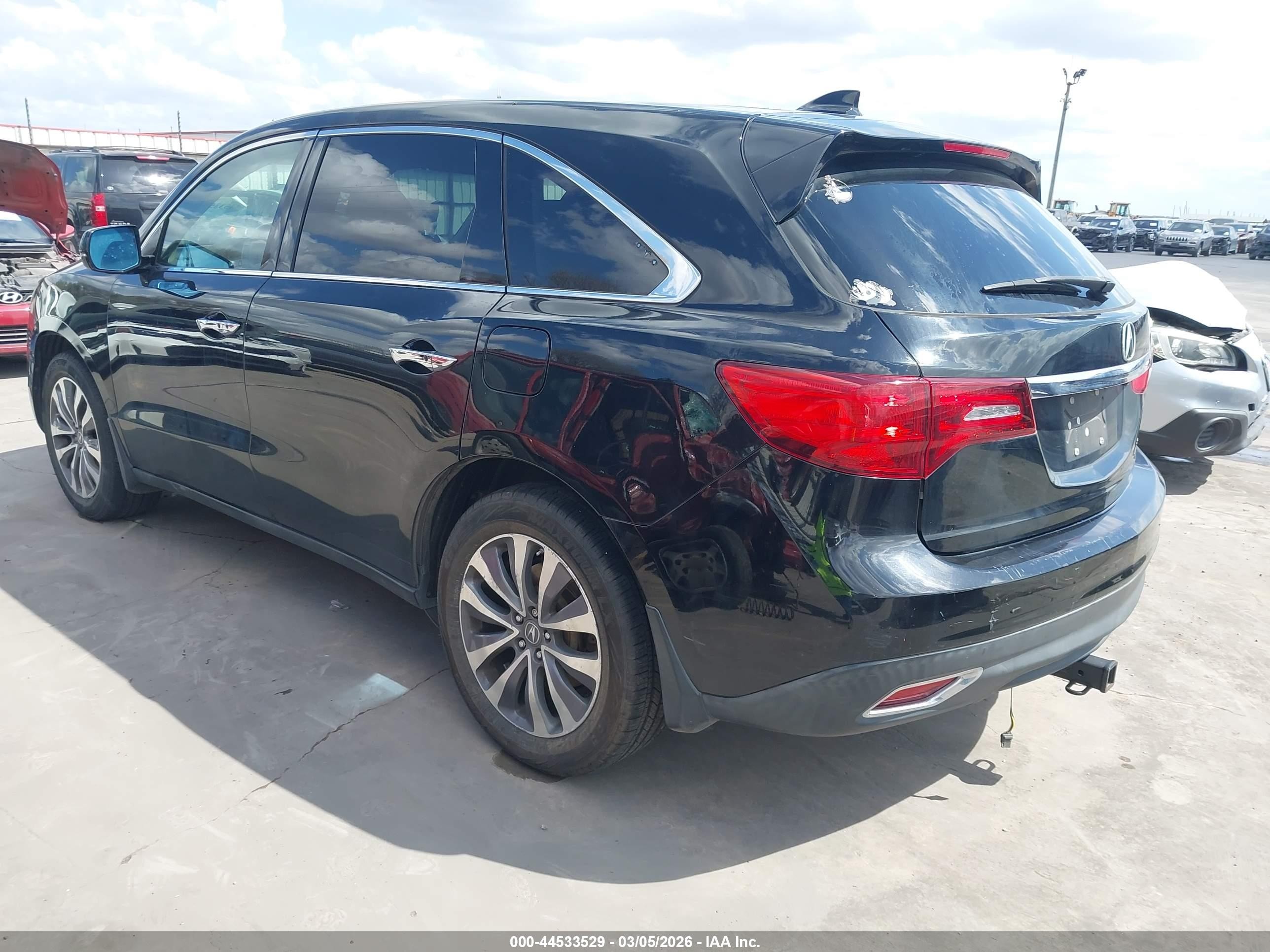 2014 Acura Mdx Technology Pkg W/entertainment Pkg Black vin: 5FRYD4H60EB048029