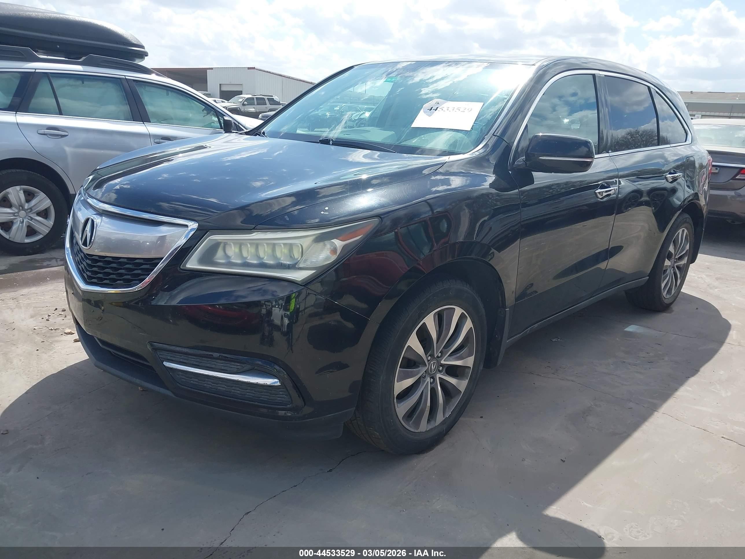 2014 Acura Mdx Technology Pkg W/entertainment Pkg Black vin: 5FRYD4H60EB048029