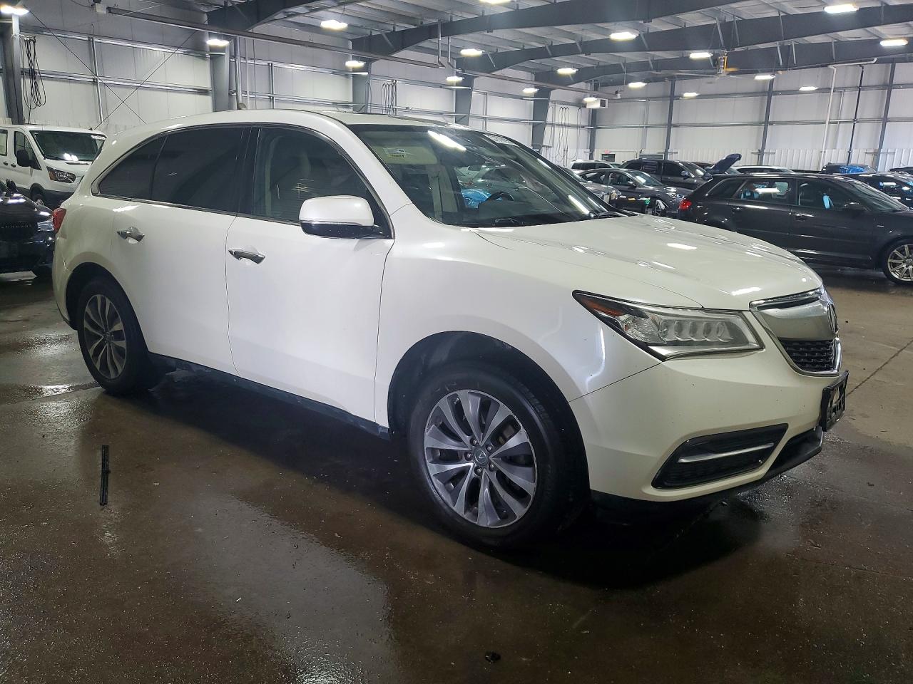 2015 Acura Mdx Technology White vin: 5FRYD4H63FB026298