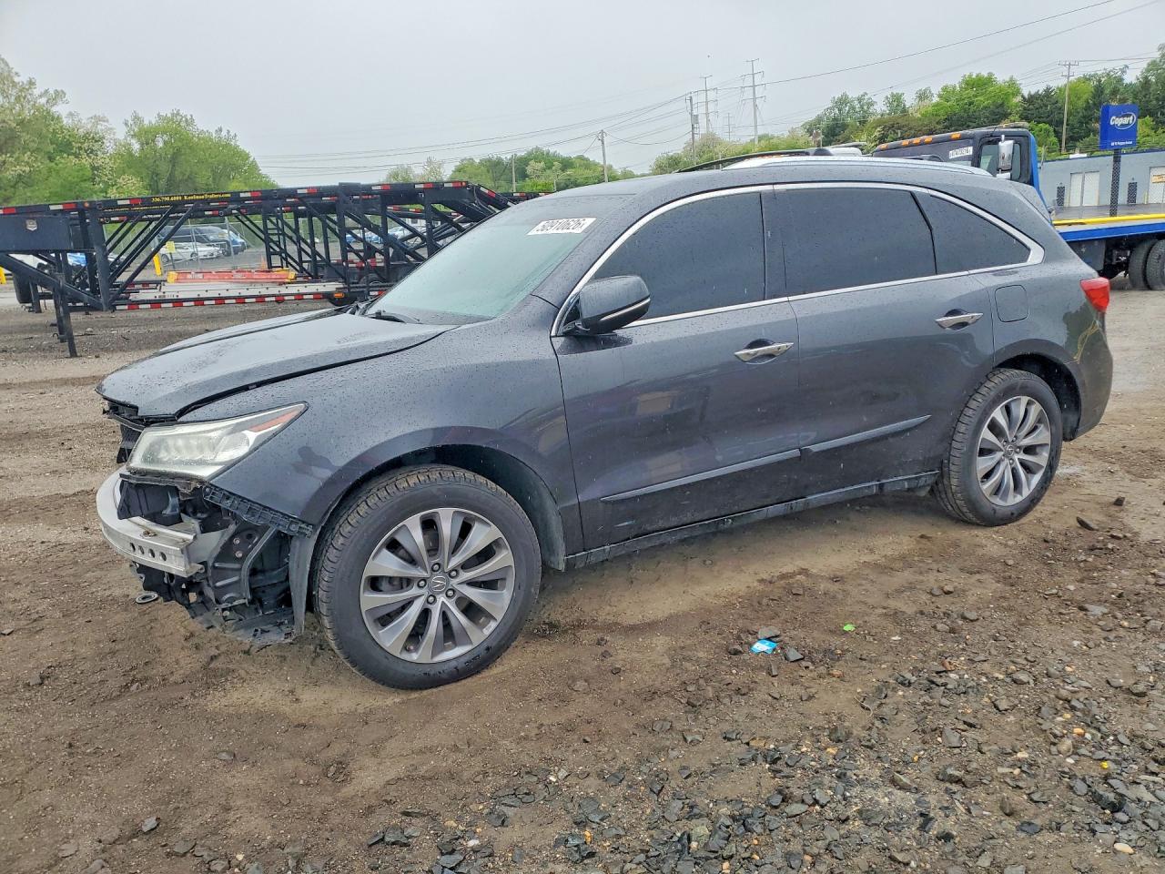 2014 Acura Mdx Technology Gray vin: 5FRYD4H64EB008469