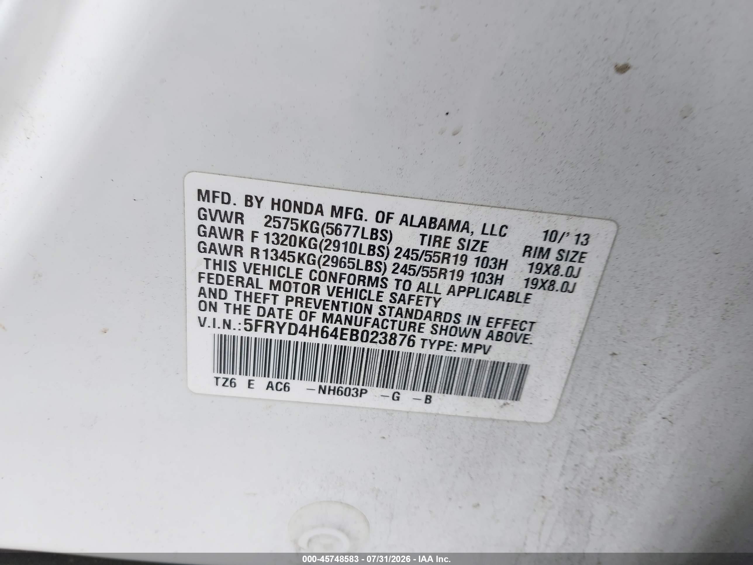 2014 Acura Mdx Technology Pkg W/entertainment Pkg White vin: 5FRYD4H64EB023876