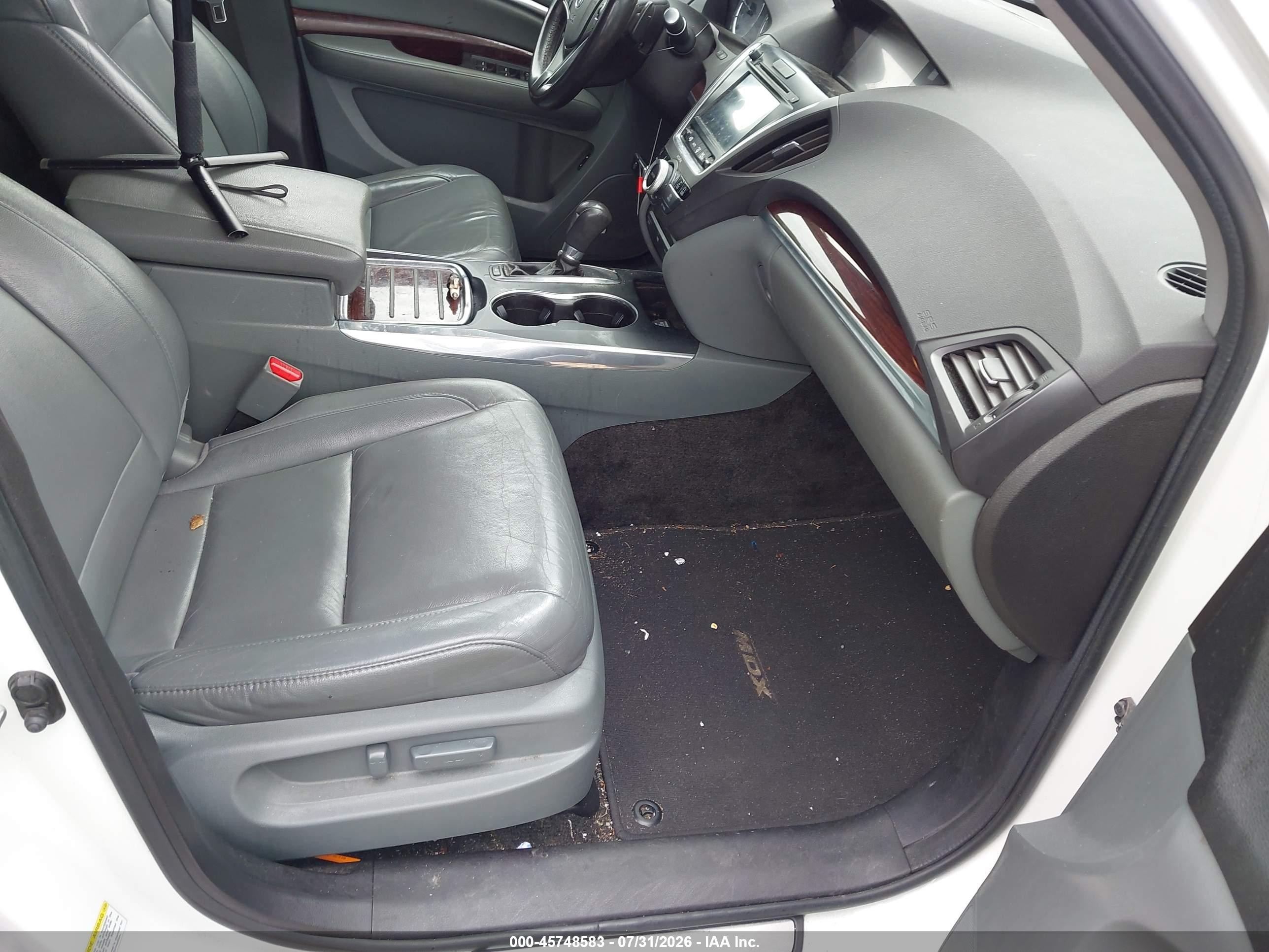 2014 Acura Mdx Technology Pkg W/entertainment Pkg White vin: 5FRYD4H64EB023876