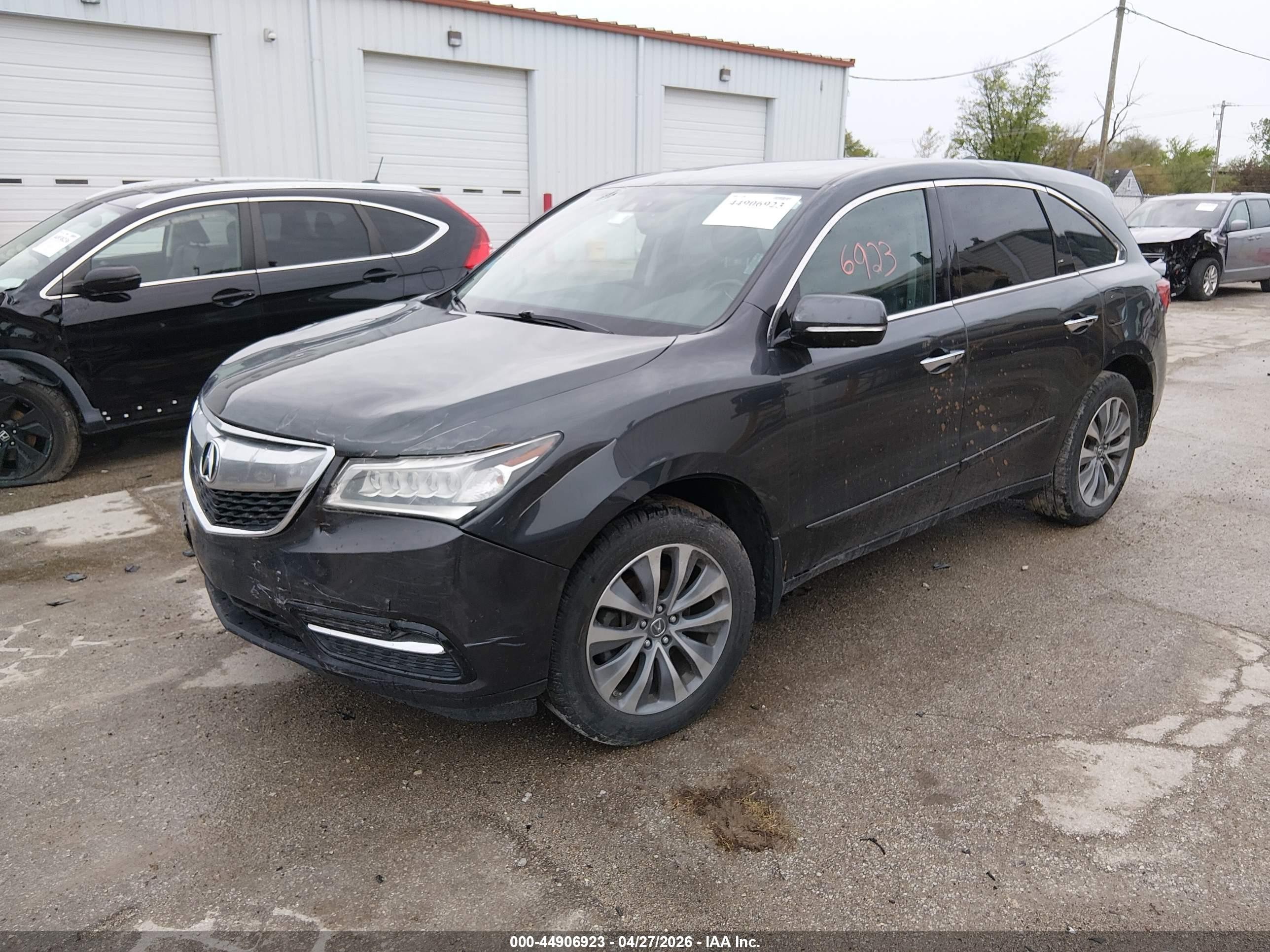 2014 Acura Mdx Technology Pkg W/entertainment Pkg Gray vin: 5FRYD4H66EB010062