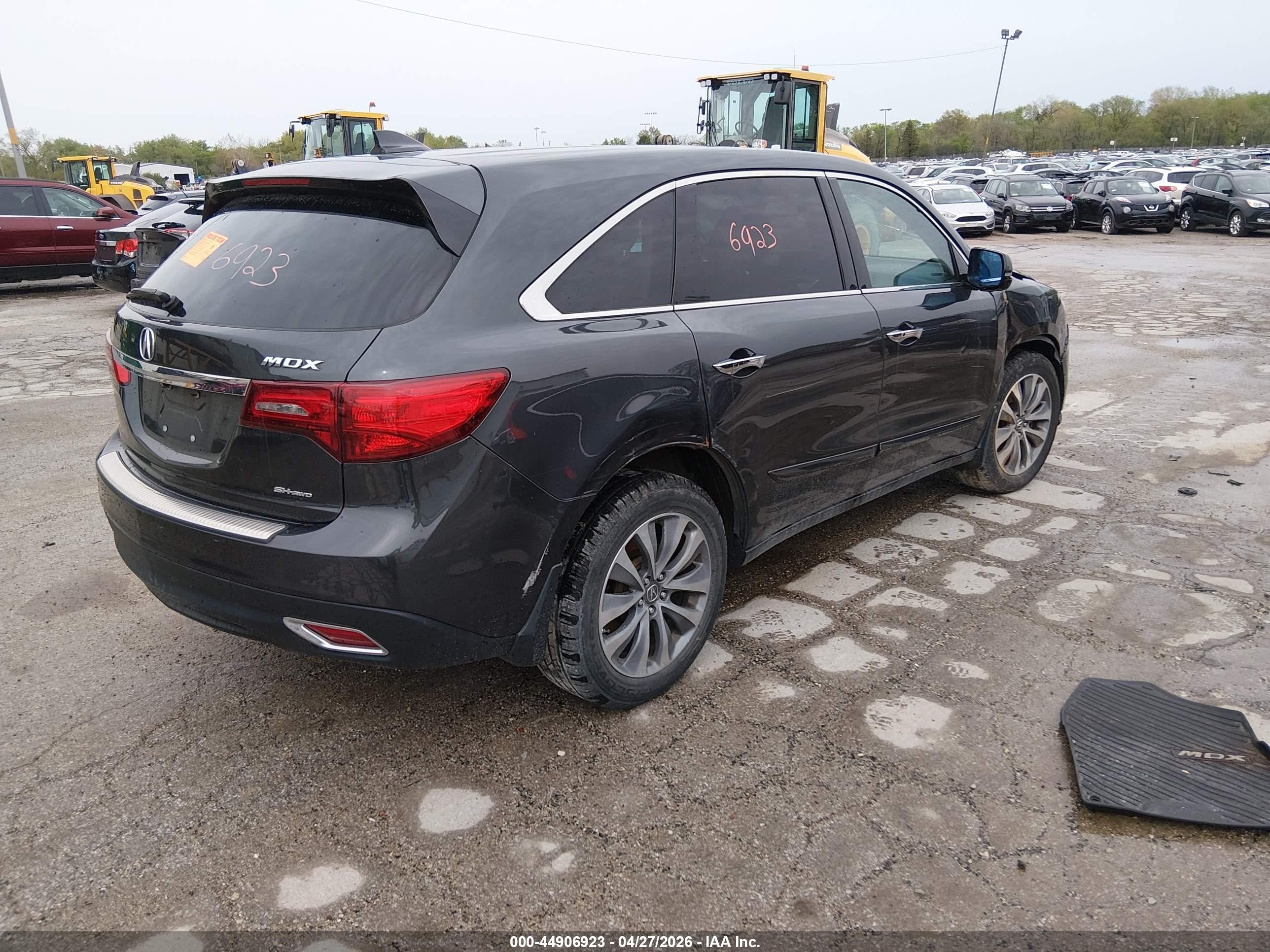 2014 Acura Mdx Technology Pkg W/entertainment Pkg Gray vin: 5FRYD4H66EB010062