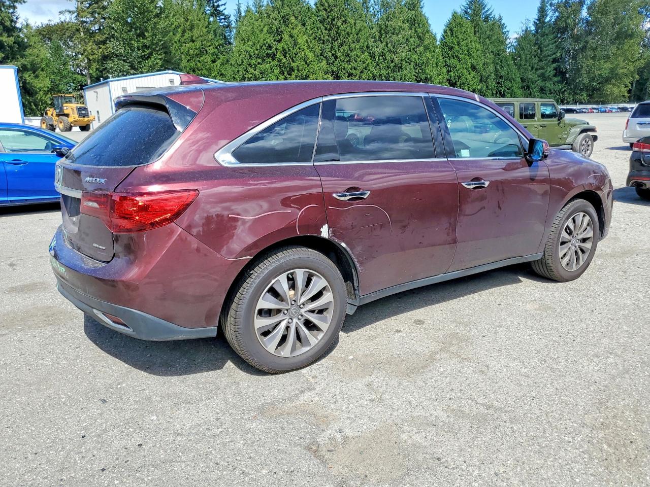 2015 Acura Mdx Technology Burgundy vin: 5FRYD4H66FB006904