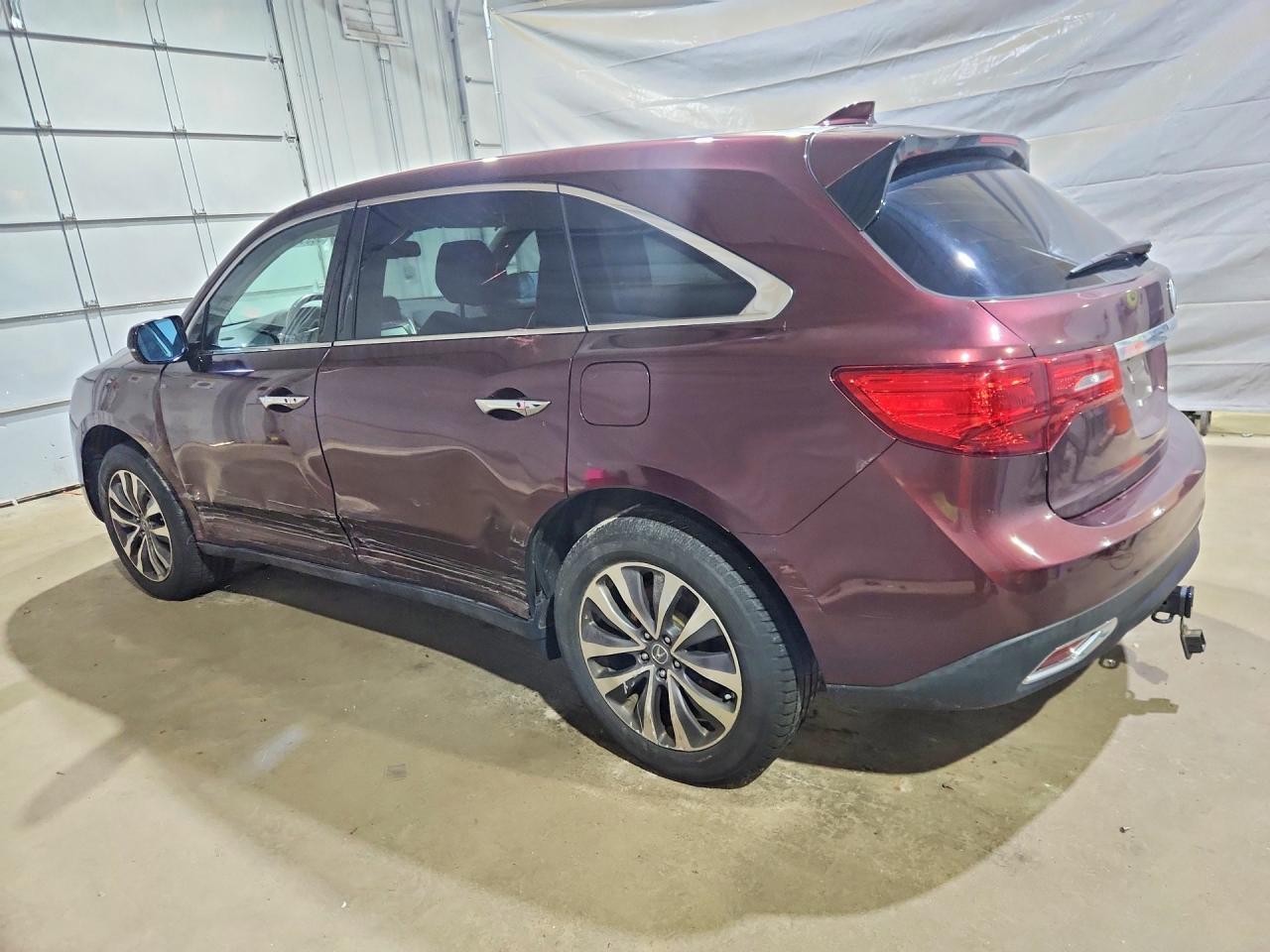 2015 Acura Mdx Technology Burgundy vin: 5FRYD4H67FB029348