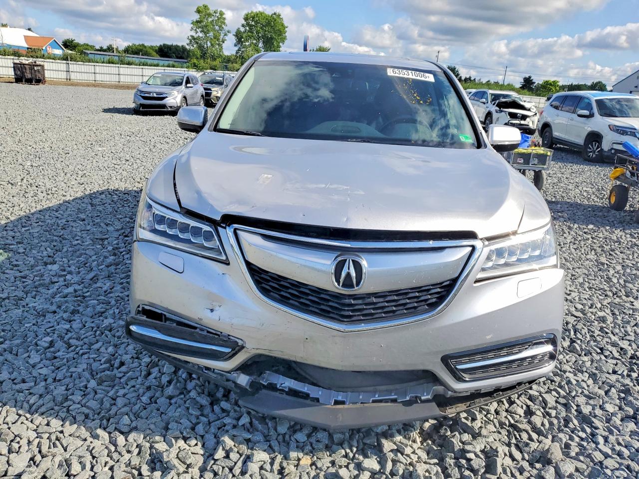 2015 Acura Mdx Technology Silver vin: 5FRYD4H67FB504108