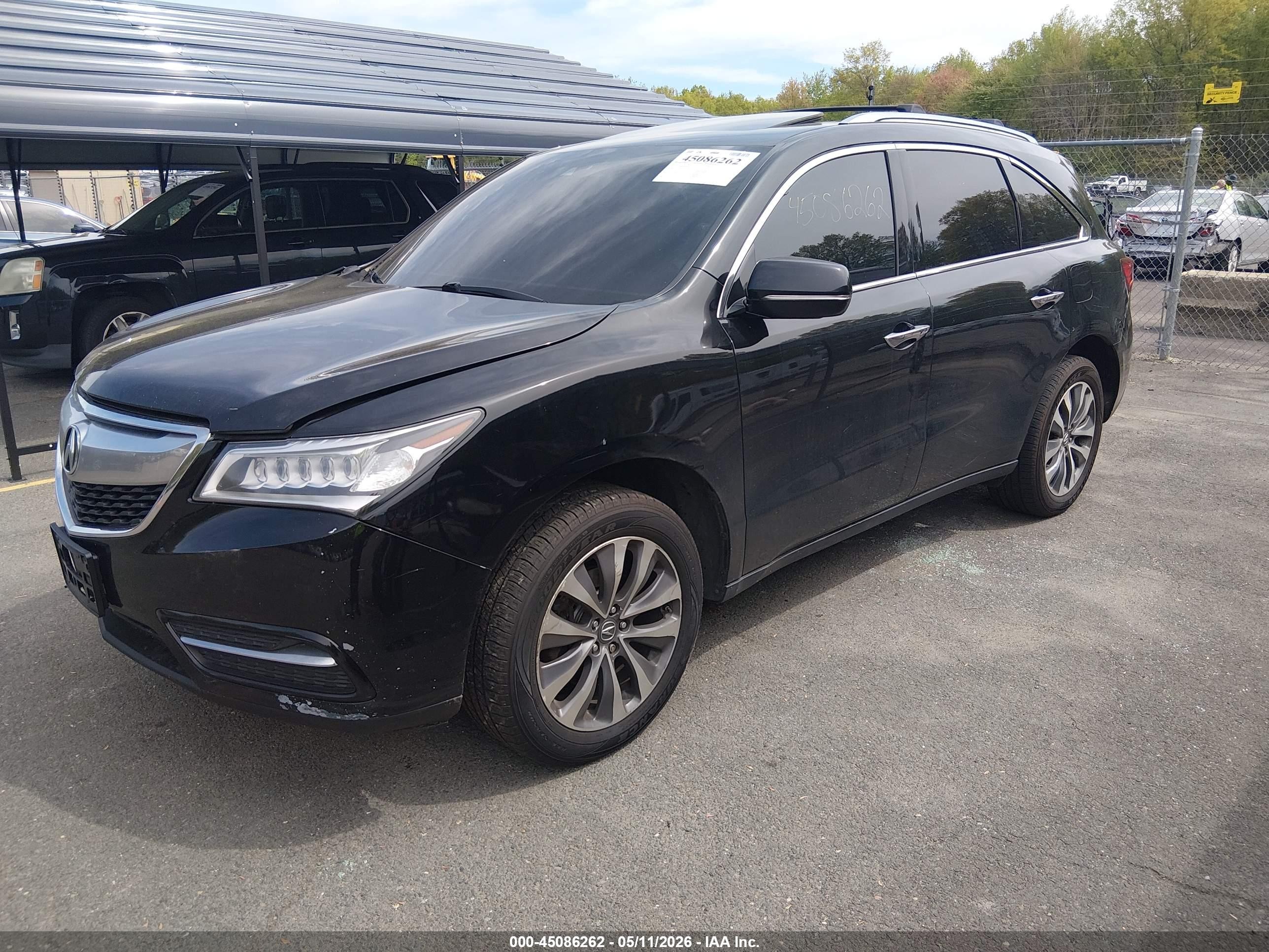 2014 Acura Mdx Technology Pkg W/entertainment Pkg Black vin: 5FRYD4H68EB045105