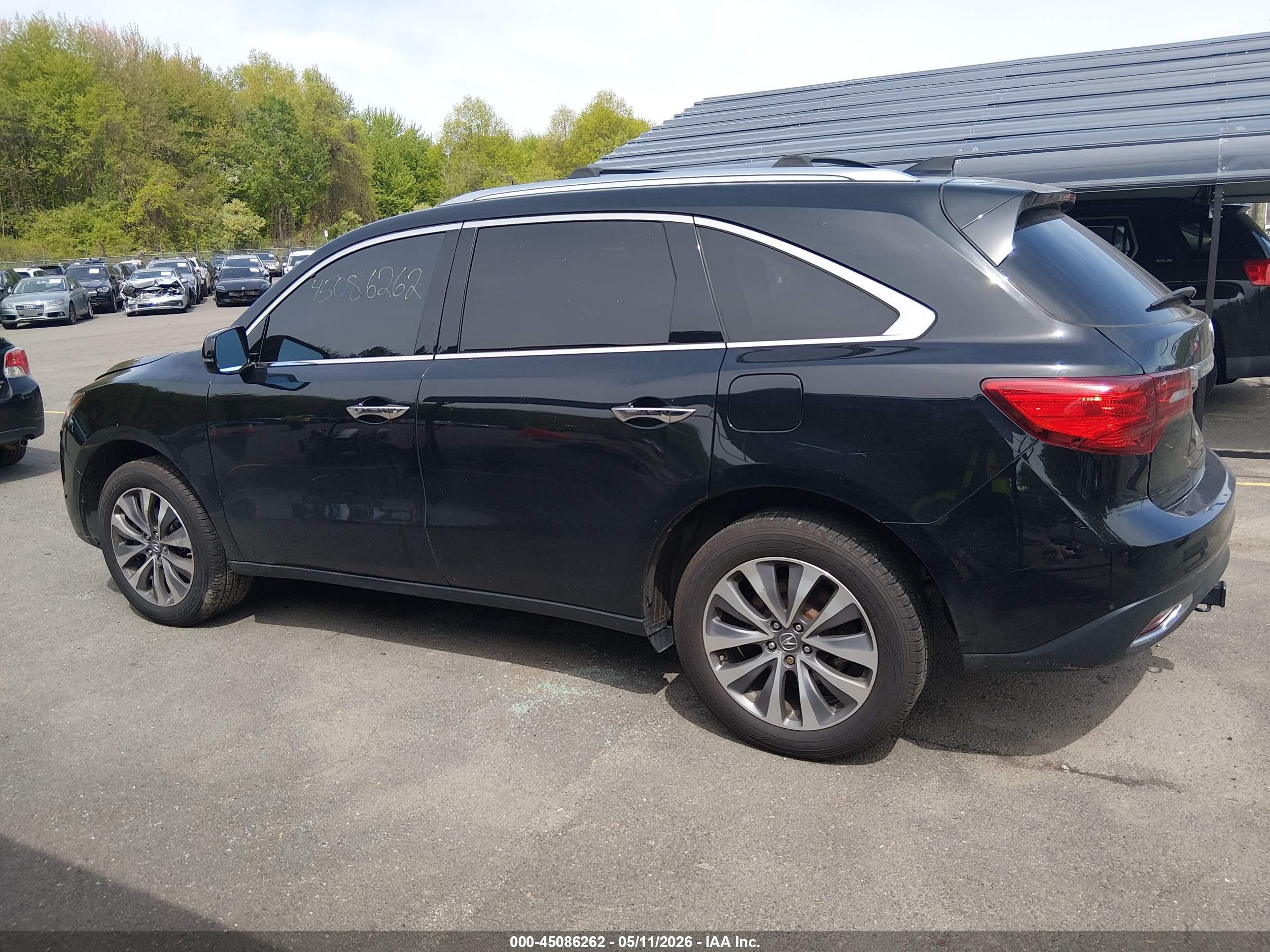 2014 Acura Mdx Technology Pkg W/entertainment Pkg Black vin: 5FRYD4H68EB045105