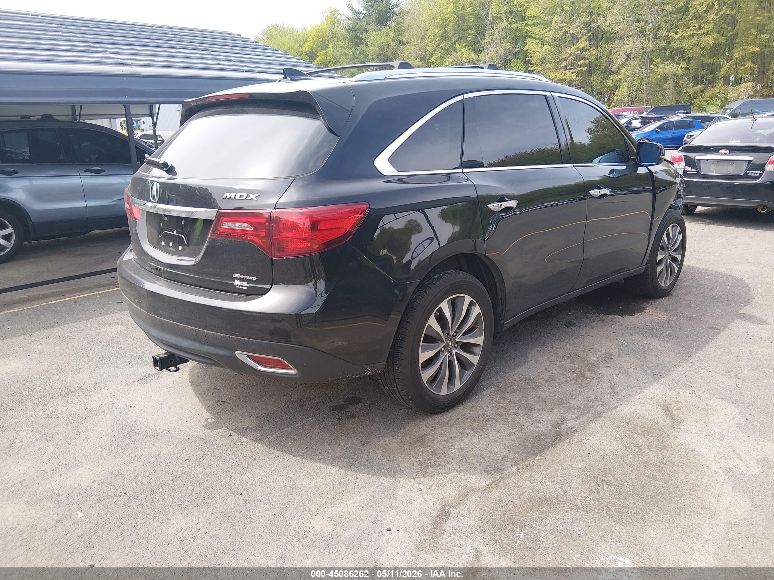2014 Acura Mdx Technology Pkg W/entertainment Pkg Black vin: 5FRYD4H68EB045105