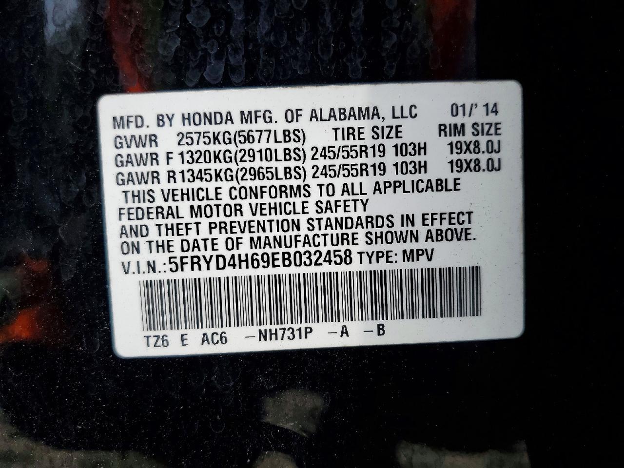 2014 Acura Mdx Technology Black vin: 5FRYD4H69EB032458