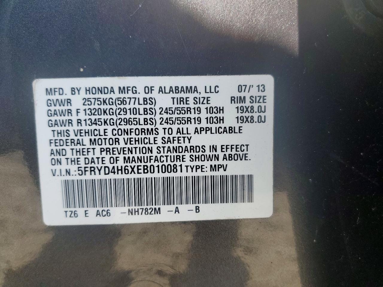 2014 Acura Mdx Technology Gray vin: 5FRYD4H6XEB010081