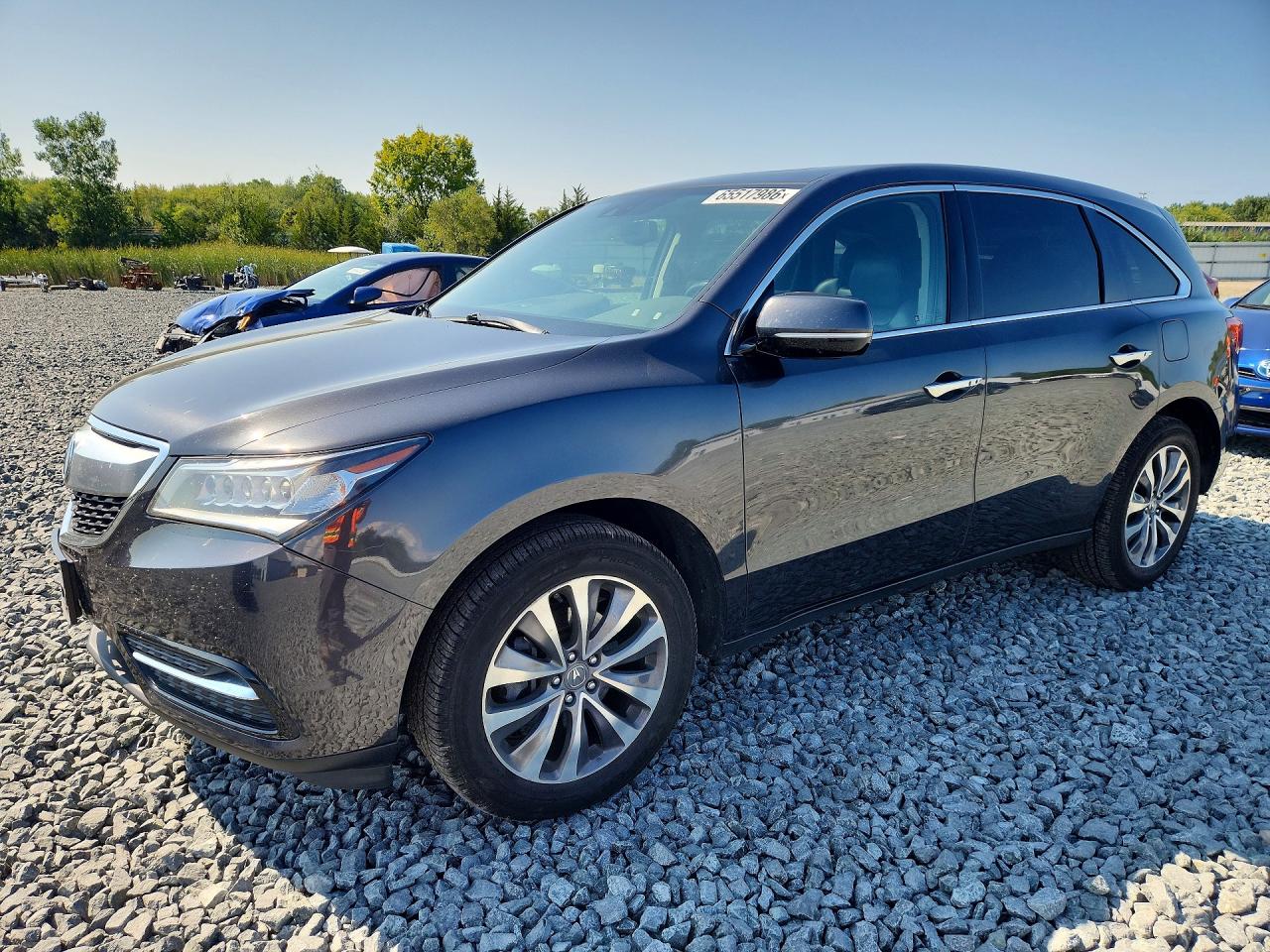 2015 Acura Mdx Technology Gray vin: 5FRYD4H6XFB009904
