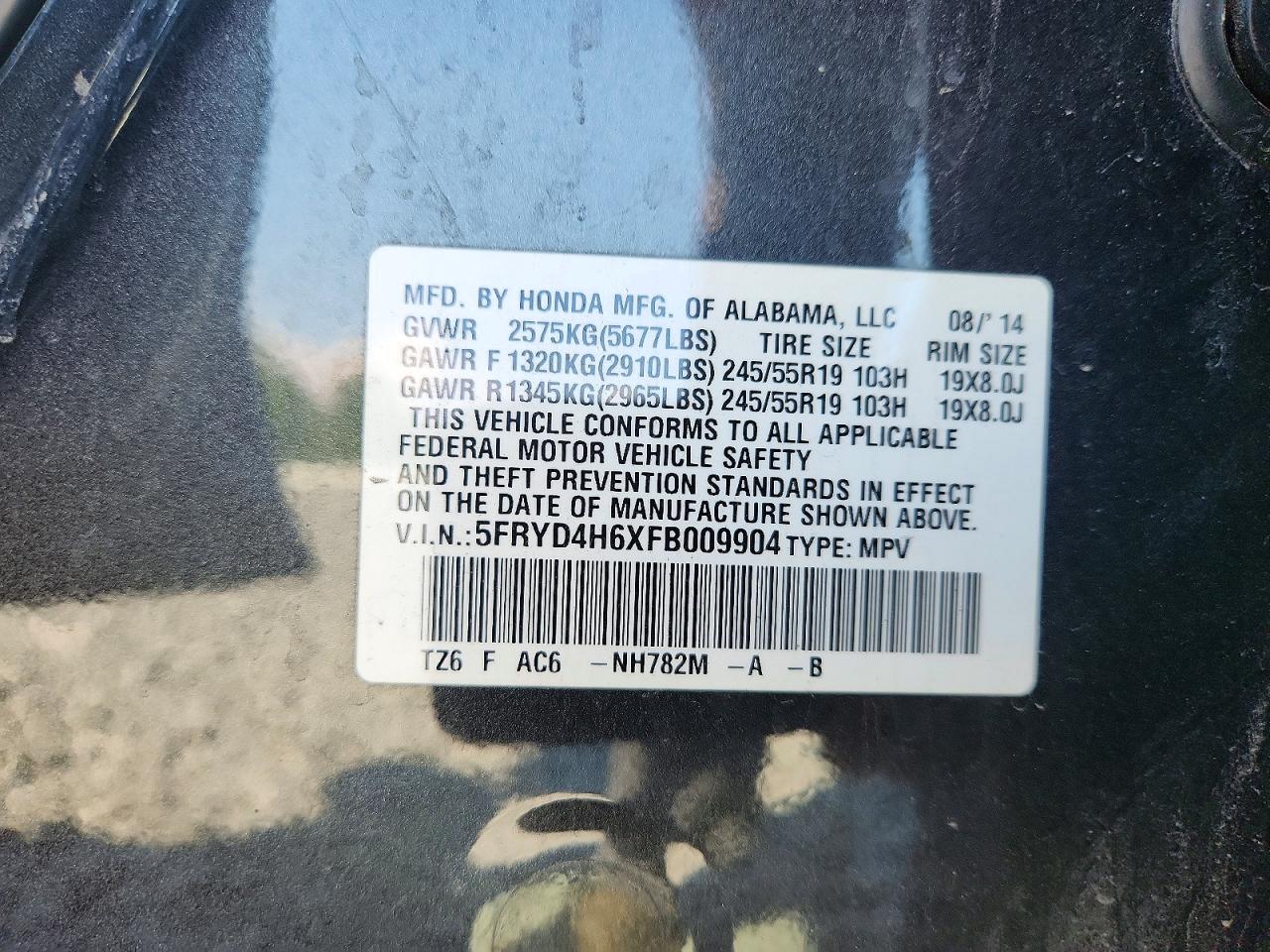 2015 Acura Mdx Technology Gray vin: 5FRYD4H6XFB009904