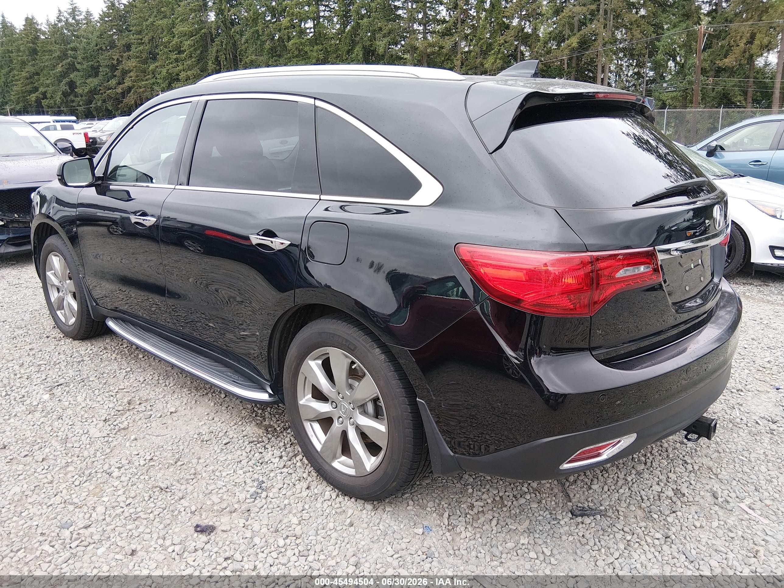 2014 Acura Mdx Advance Pkg W/entertainment Pkg Black vin: 5FRYD4H80EB030311