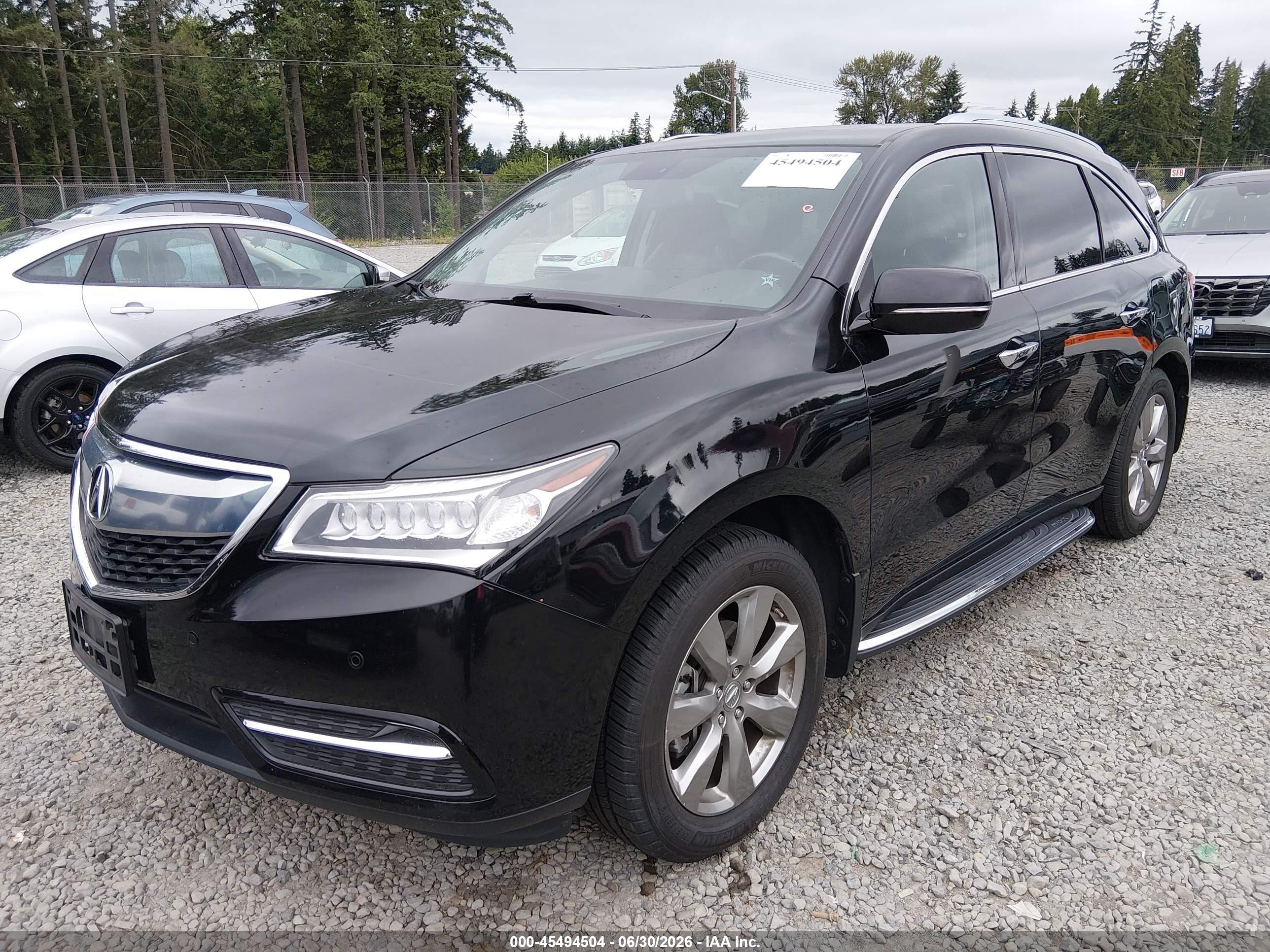 2014 Acura Mdx Advance Pkg W/entertainment Pkg Black vin: 5FRYD4H80EB030311