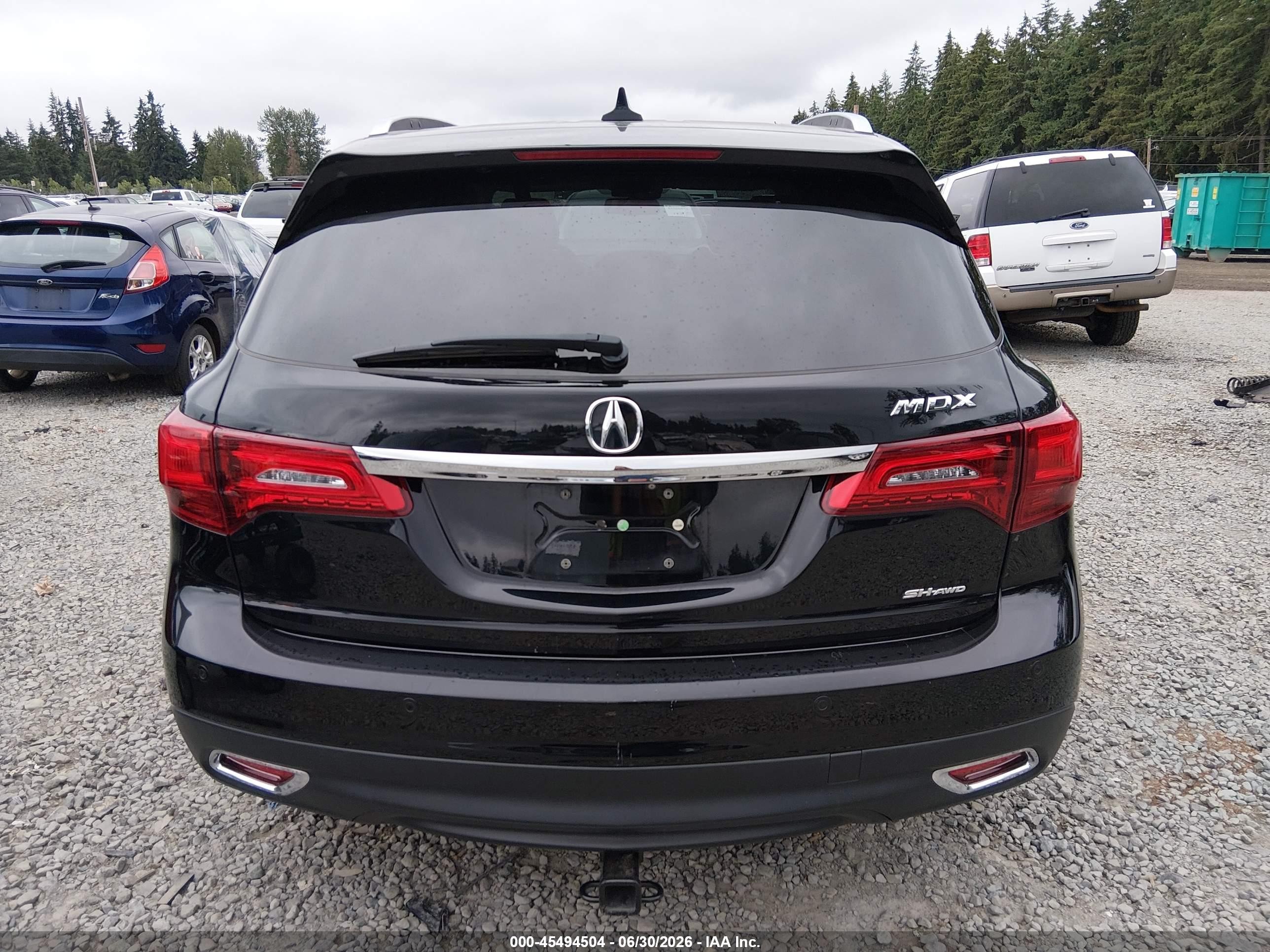 2014 Acura Mdx Advance Pkg W/entertainment Pkg Black vin: 5FRYD4H80EB030311