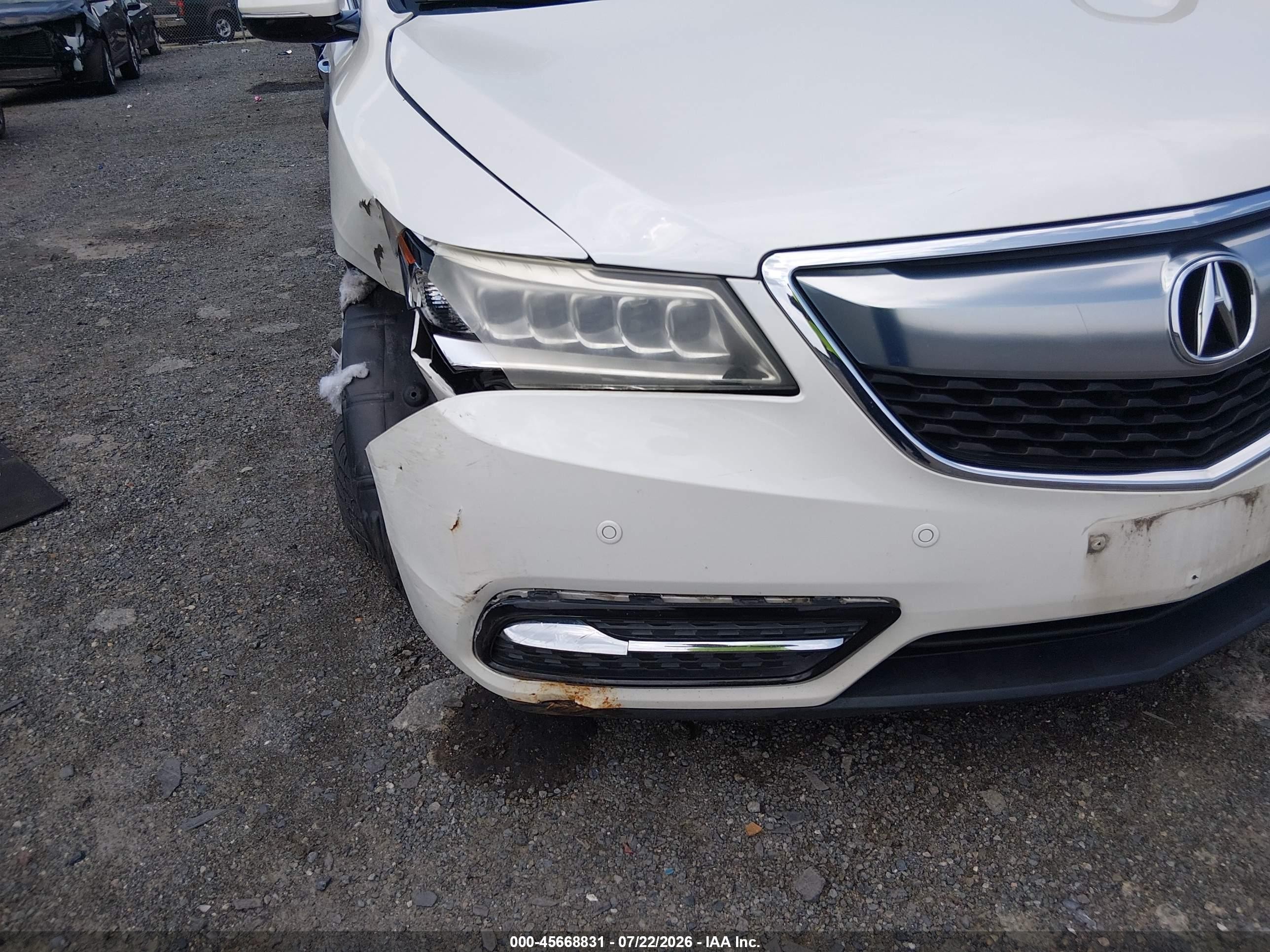 2015 Acura Mdx Advance Pkg W/entertainment Pkg Кремовый vin: 5FRYD4H80FB016376